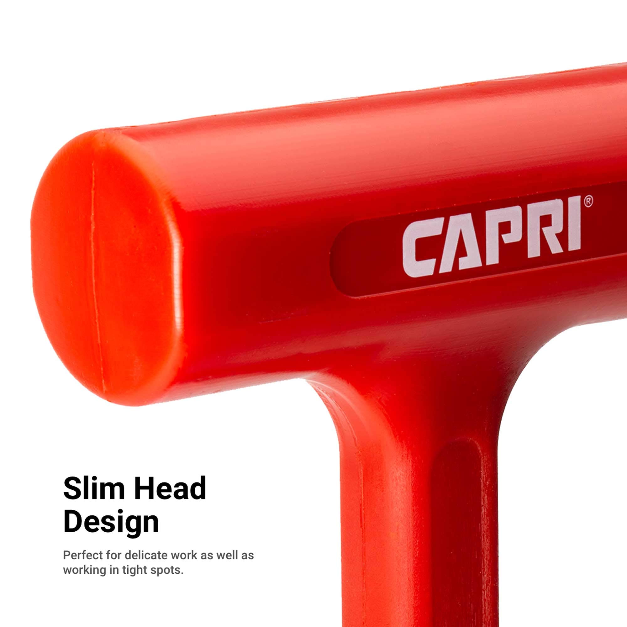 Capri Tools 18 oz. Slim Dead Blow Hammer - Non-Marring, Shock-Absorbing Mallet for Automotive, Woodworking & Home Improvement Projects