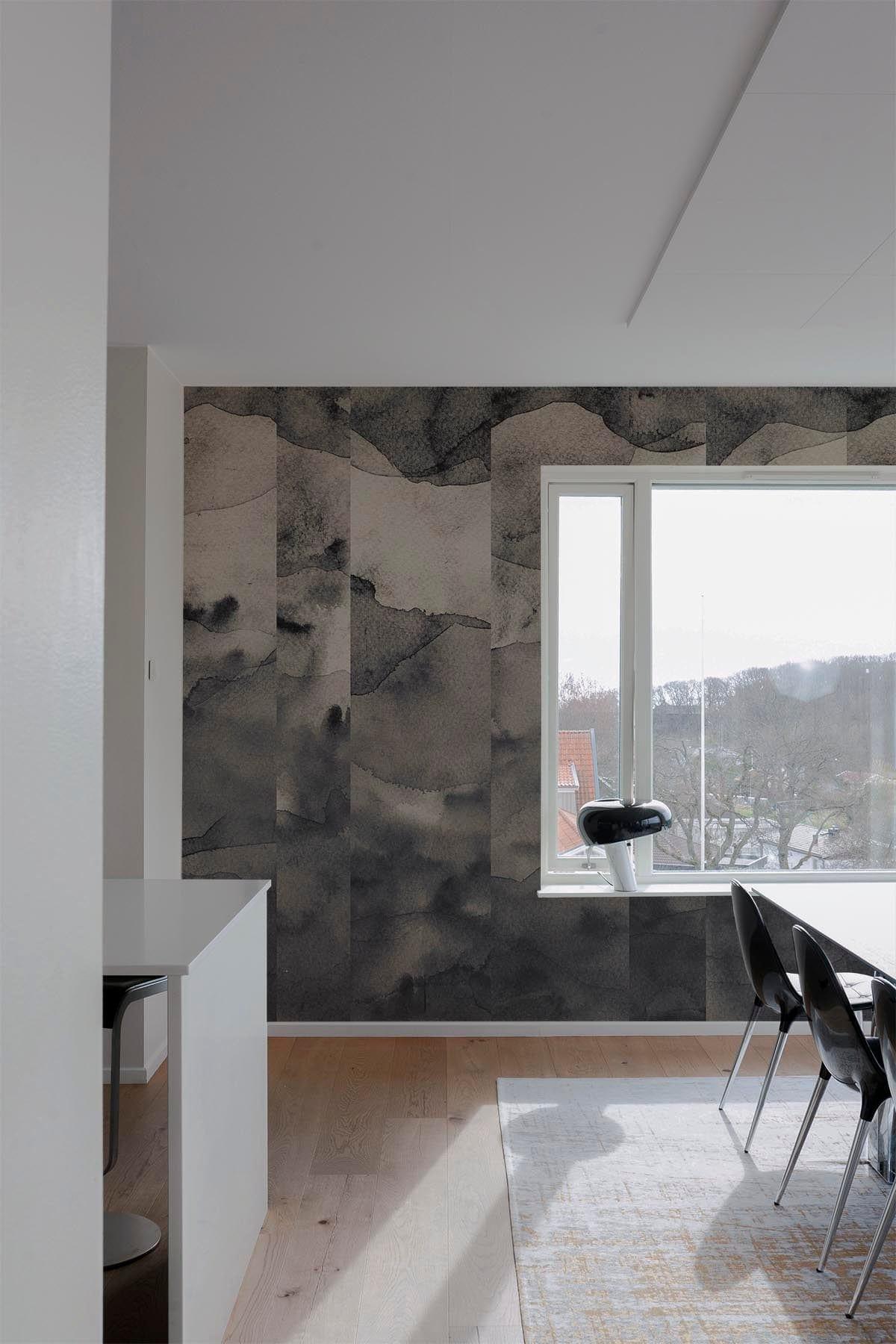 Abstract Landscape Warm Grey Wall Art - Modern Canvas Painting for Living Room, Bedroom & Office Decor | Perfect for Home & Office Interior Design