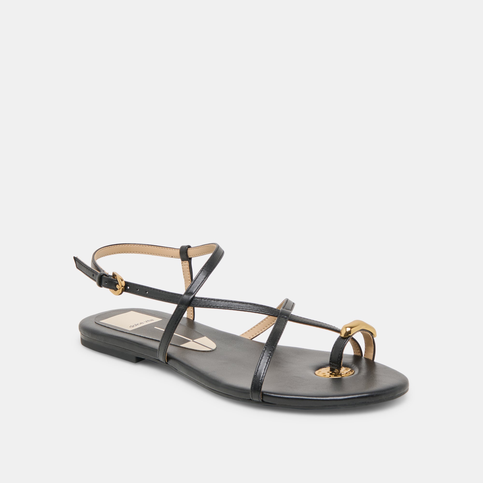 KESHA Women's Black Leather Sandals - Comfortable & Stylish for Summer, Beach, and Casual Outings
