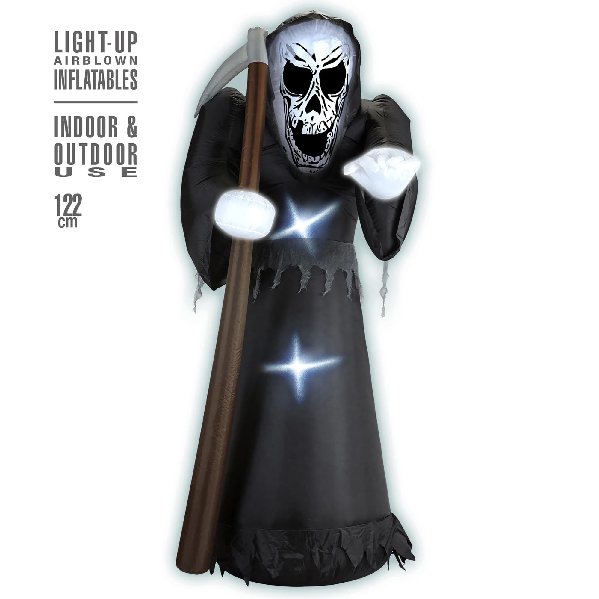 WIDMANN Inflatable Christmas Decoration with LED Lights - Outdoor Holiday Yard Decor for Halloween, Xmas, and Party Events