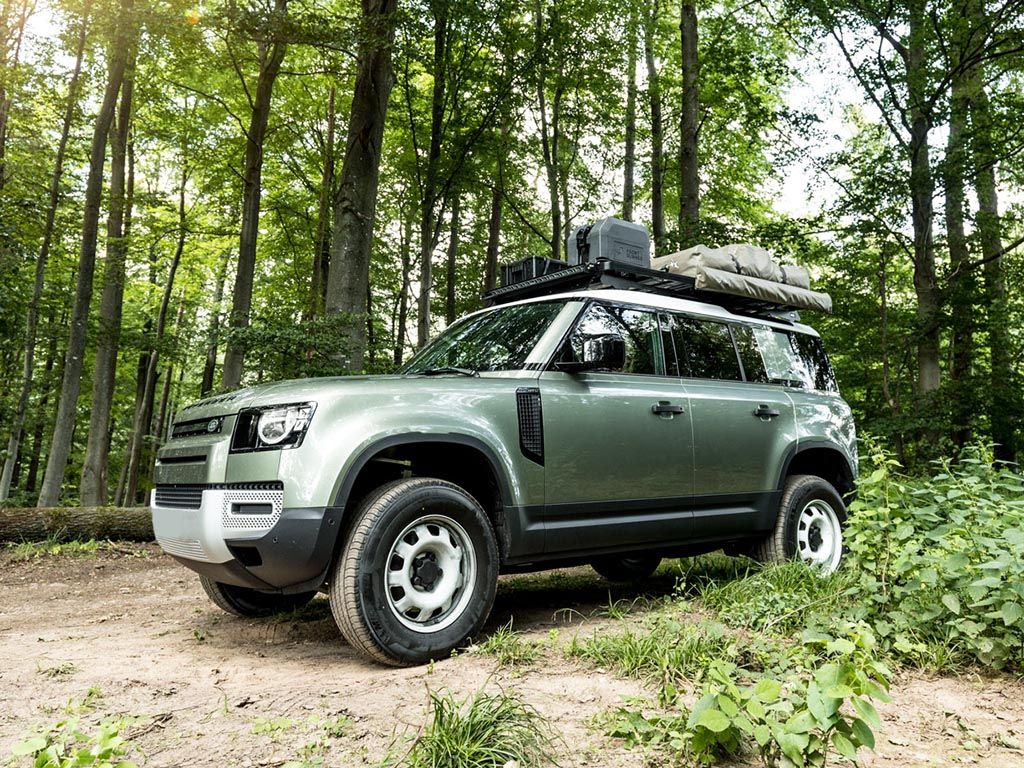 2023 Land Rover Defender 110 Slimline II Roof Rack Kit - Heavy Duty Aluminum Alloy Rack for Off-Road Adventure & Camping Gear Storage