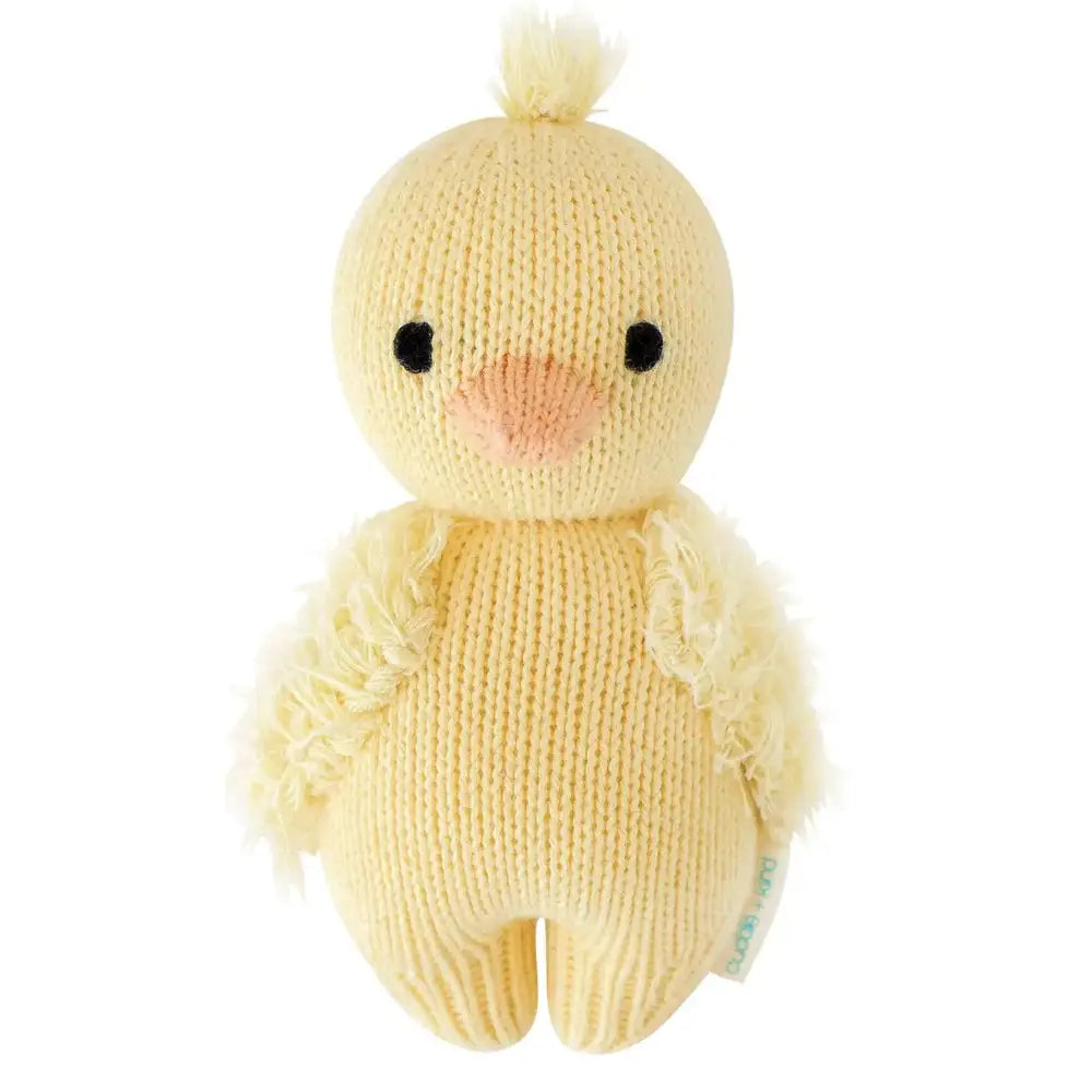 Cuddle + Kind Hand-Knit Baby Duckling Plush Toy - Soft & Safe for Newborns, Toddlers & Kids - Perfect for Nursery Decor, Gifts & Cuddling