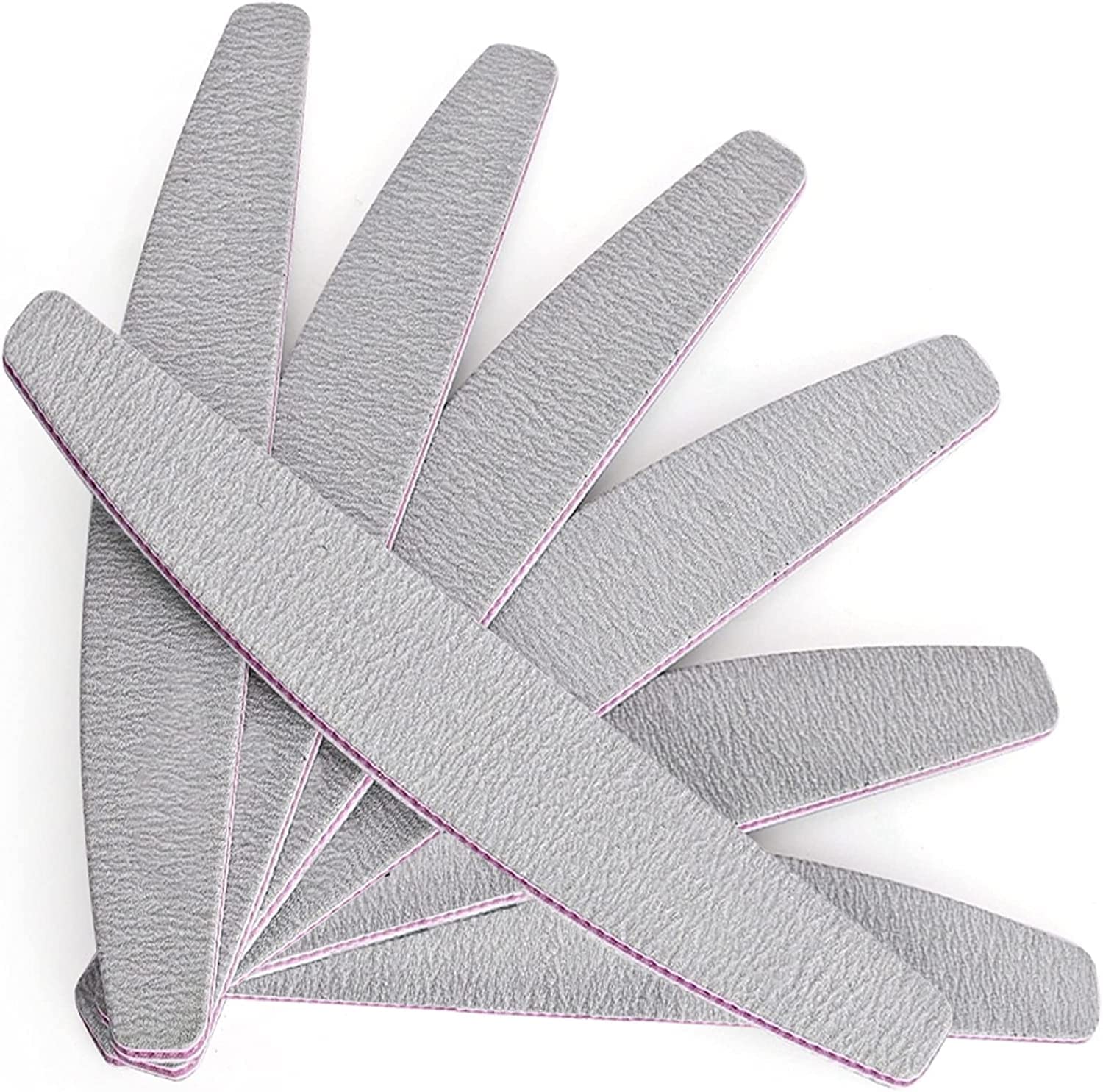 Blisswood 10 Pack Professional Nail File Set - 100/180 Grit Double Sided Glass Nail Files, Emery Boards & Nail Buffers for Manicure, Pedicure & Nail Care - Perfect for Home, Salon & Travel Use