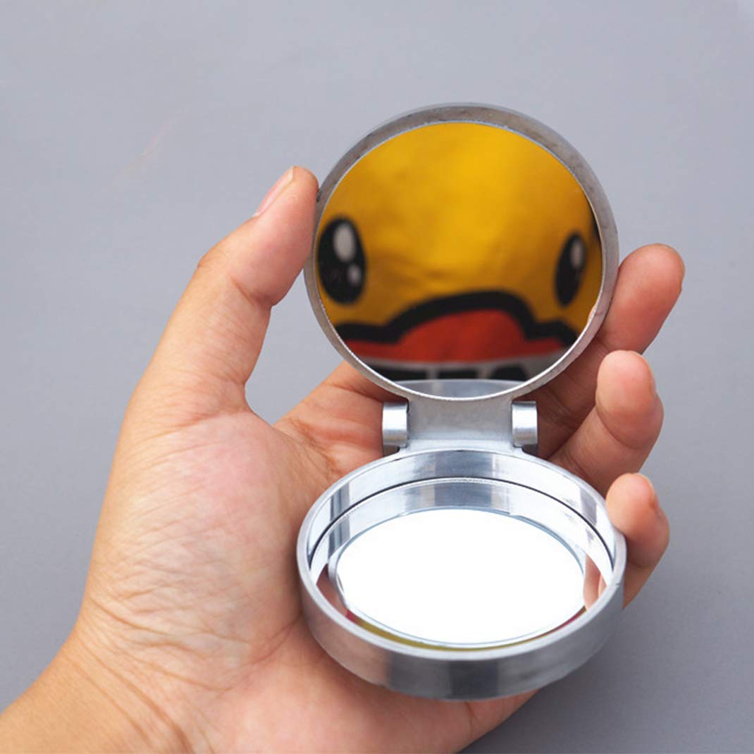 iSuperb 4-Piece Silicone Resin Mold Set for DIY Compact Mirror Covers - Cute Shape Travel Pocket Mirror Epoxy Molds for Double-Sided Foldable Mirrors - Perfect for DIY Crafts, Gifts, and Travel Accessories