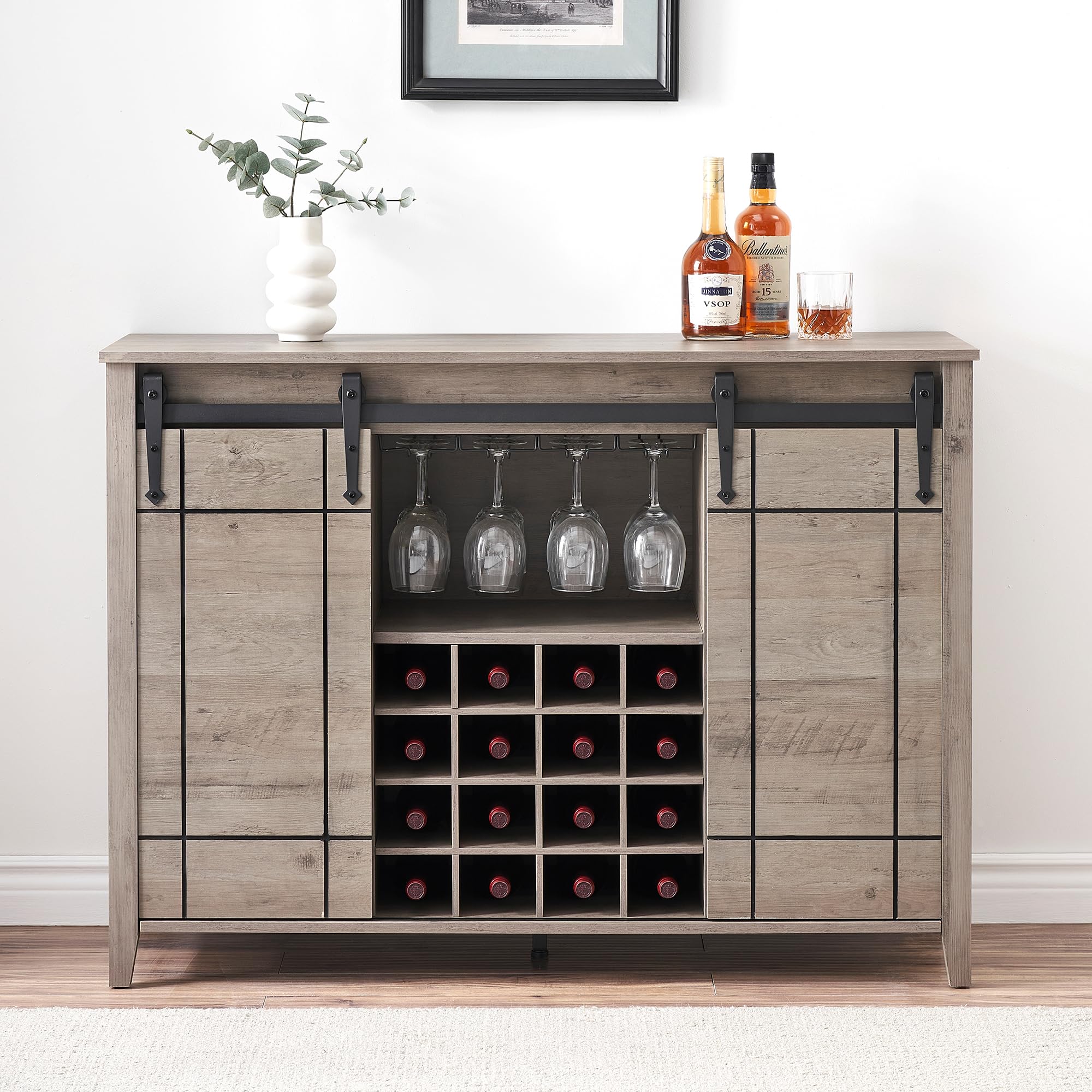Farmhouse Coffee Bar Cabinet with Storage - 47