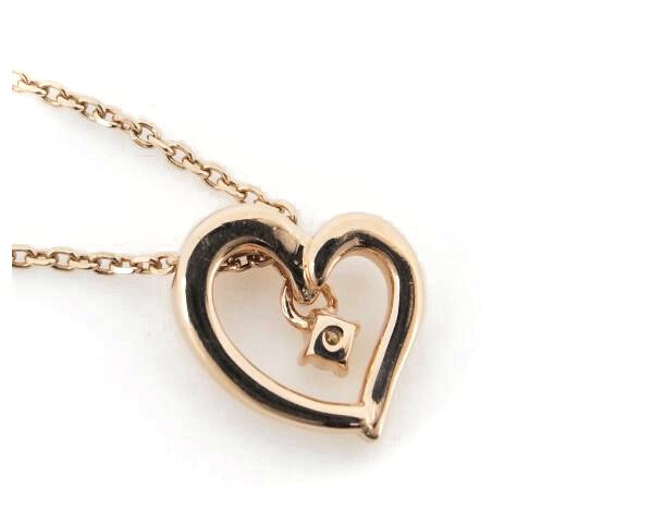 4°C K10PG Pink Gold Diamond Necklace for Women - Elegant 10K Rose Gold Pendant Jewelry Gift for Anniversary, Valentine's Day & Special Occasions