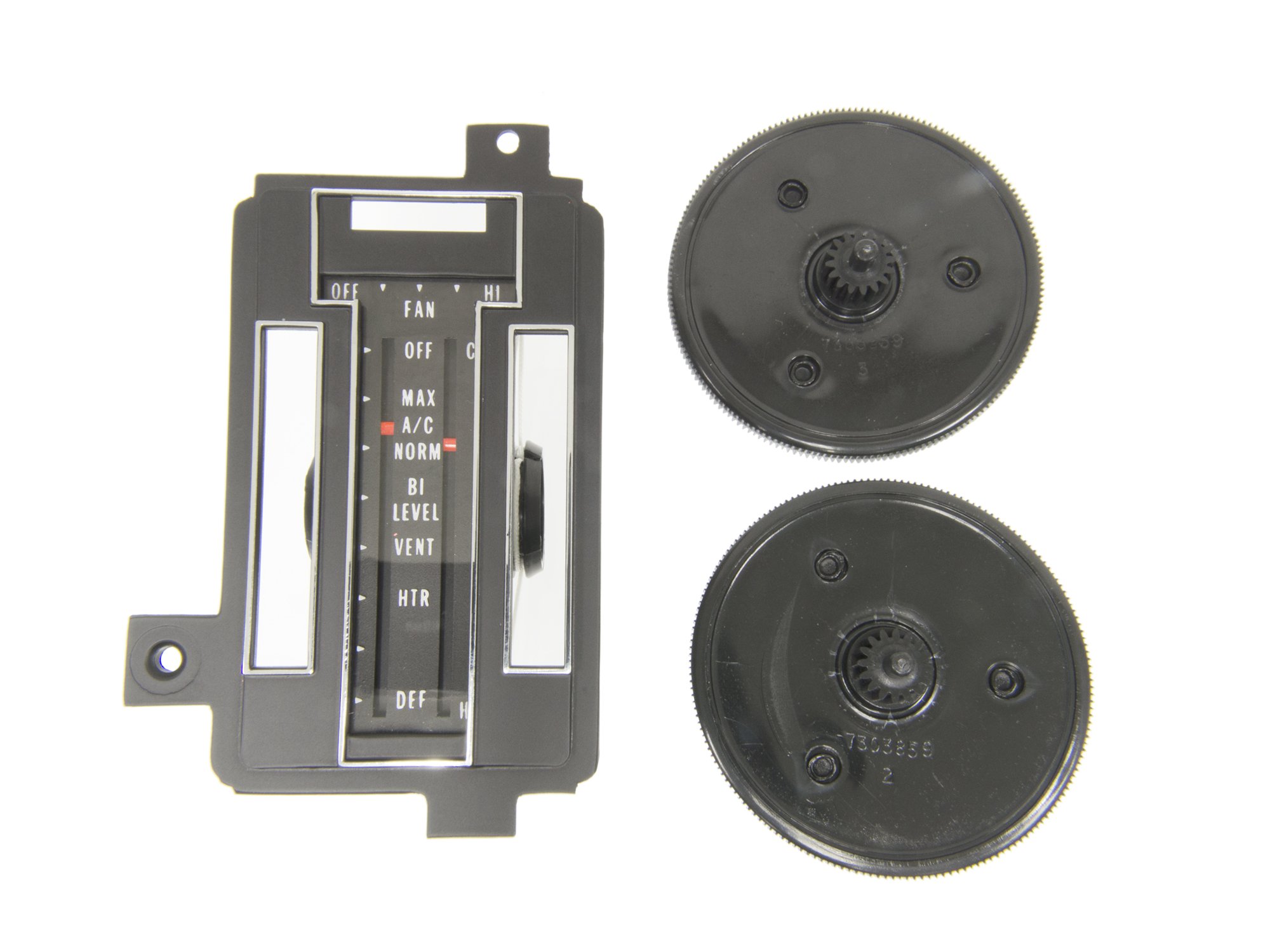 1972-1975 Corvette Heater Control Reface Kit with AC - OEM Style Upgrade for Classic Car Restoration & Interior Enhancement