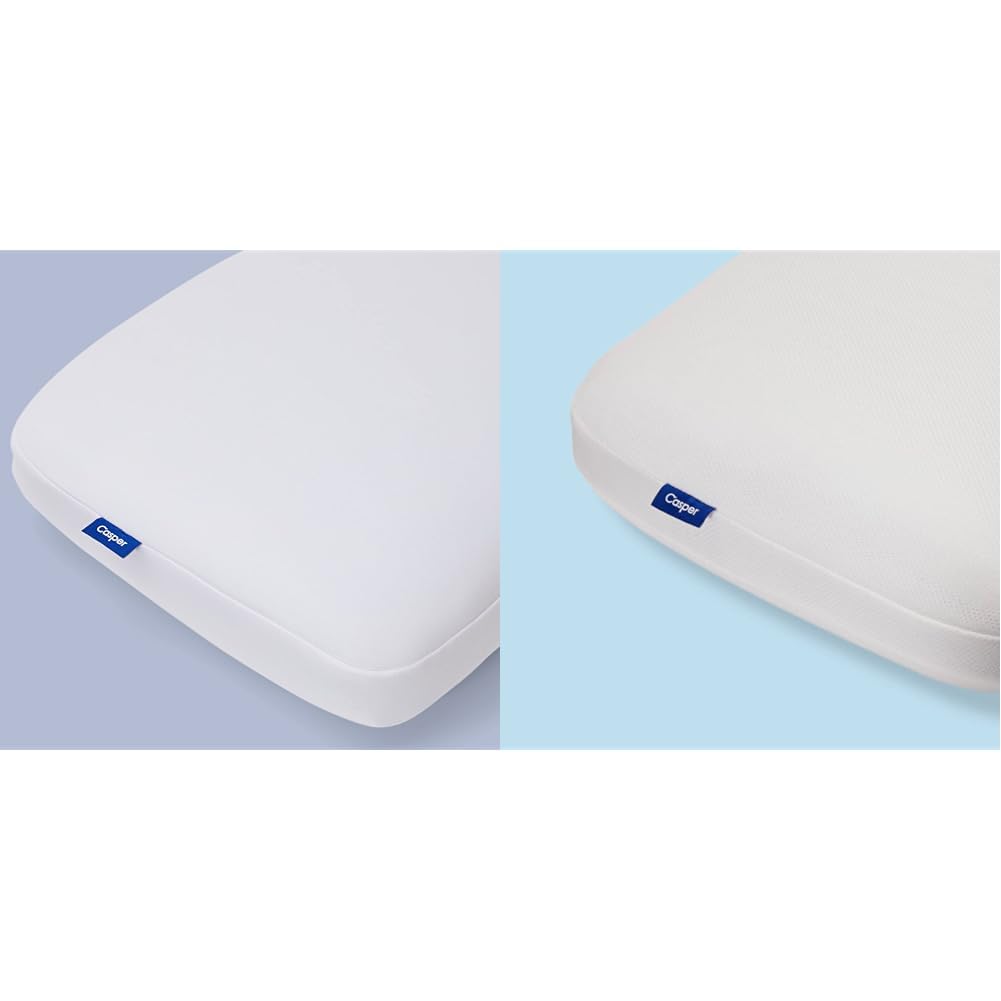 Casper Snow Foam Pillow - Standard Size, Cooling Gel Memory Foam Pillow for Side, Back & Stomach Sleepers - White - Perfect for Hot Sleepers & Night Sweat Relief