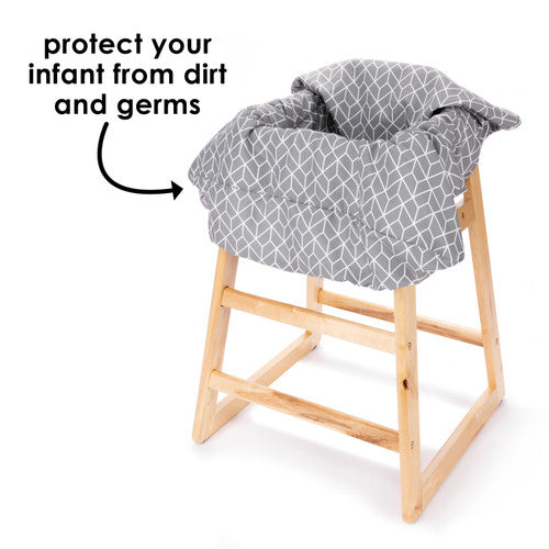 Diono Shop 'n Go Cart and Highchair Liner - Universal Shopping Cart Cover & High Chair Seat Protector for Babies & Toddlers - Perfect for Grocery Stores, Restaurants, and Travel