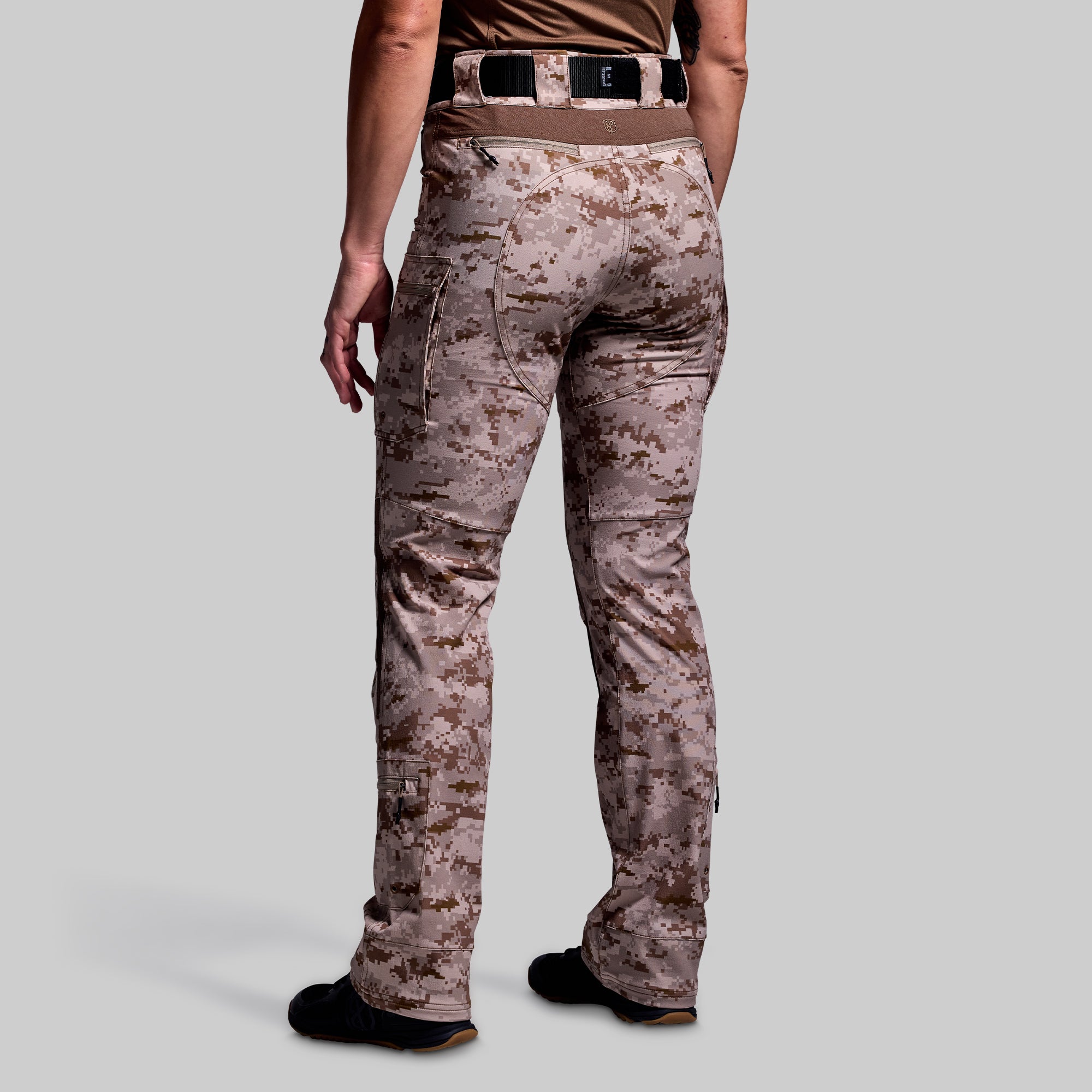 Women's Tactical Pants - Desert Digital Camo Combat Pants for Outdoor, Hiking & Airsoft | Lightweight Durable Military Style Cargo Pants