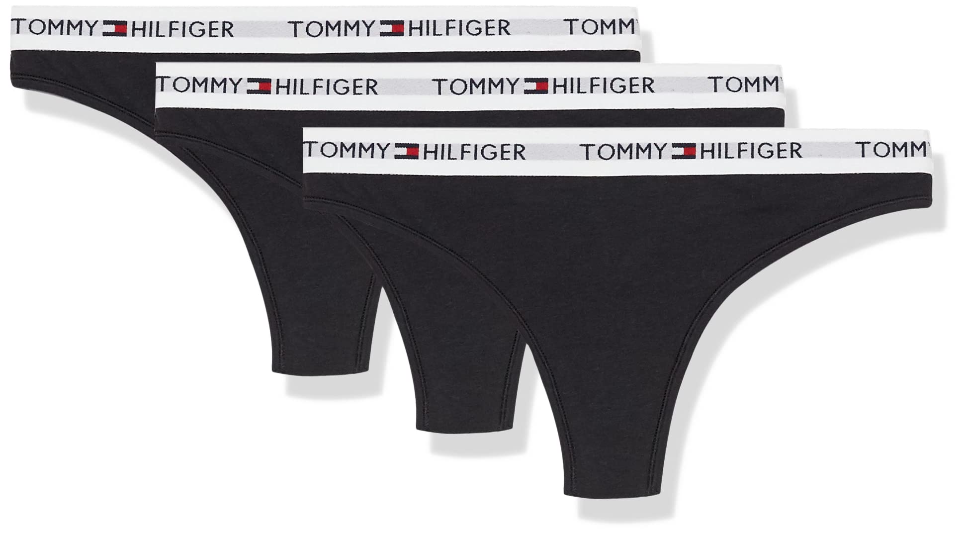 Tommy Hilfiger Women's Cotton Thong Underwear - Soft Breathable Panties for Everyday Comfort | Perfect for Workouts, Yoga & Daily Wear