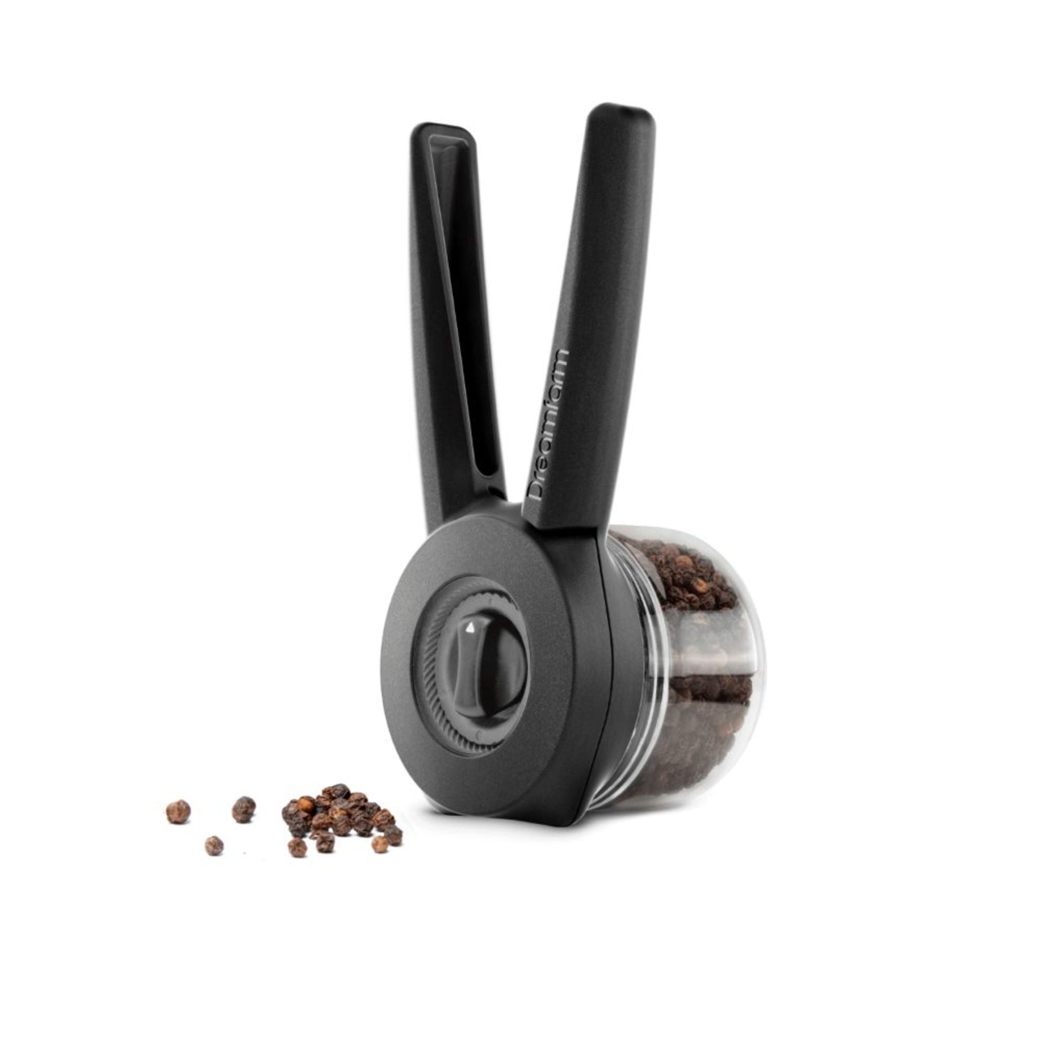 DreamFarm Premium Black Spice Mill - Adjustable Grinder for Fresh Herbs & Spices - Perfect for Cooking, Baking & Seasoning (SH DFOR7213 BK)