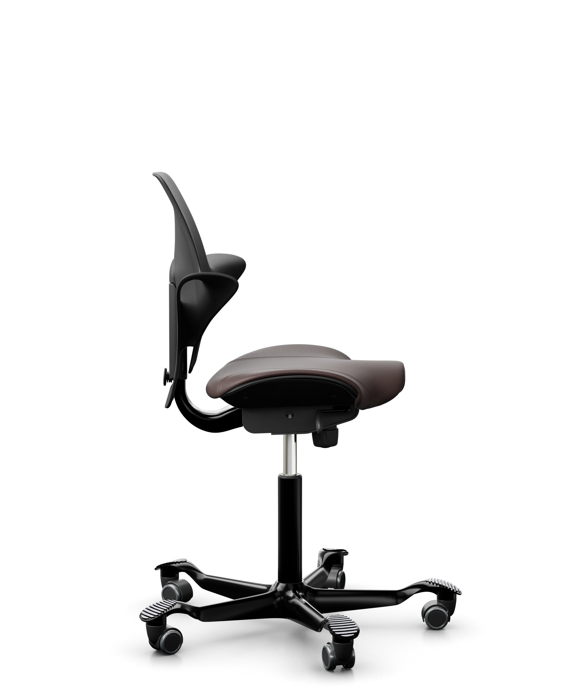 HÅG Capisco Puls 8020 Ergonomic Office Chair - Maroon Paloma Soft Leather for Home & Workspace Comfort