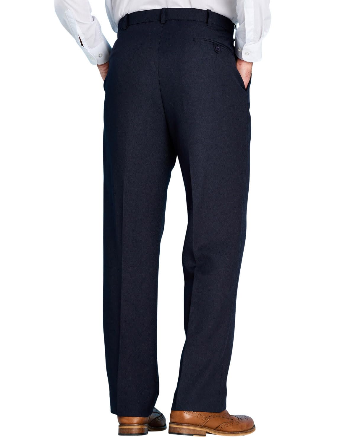 Men's Stretch Waist Formal Work Pants - Comfortable Dress Slacks with Hidden Elastic Waistband for Office & Business Meetings | Perfect for Professionals & Business Travel
