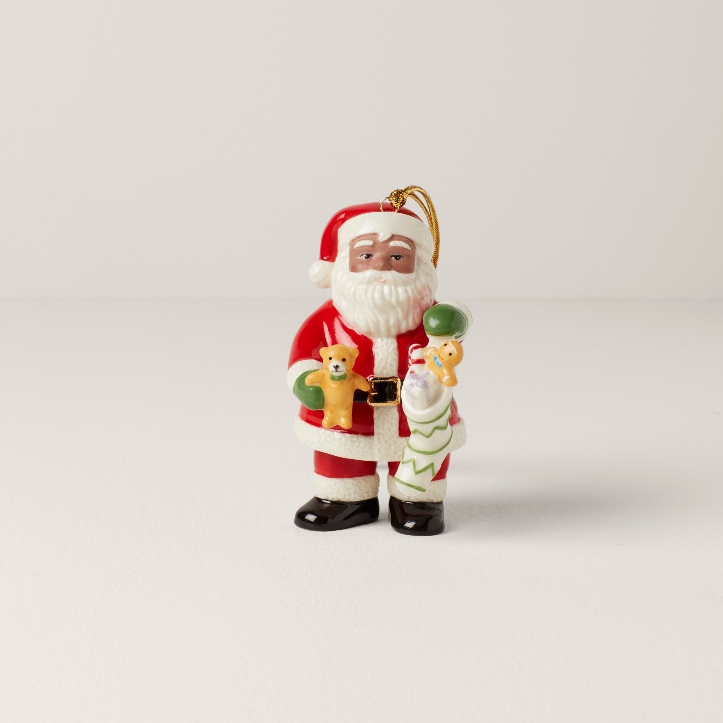 African American Santa Stocking Ornament - Christmas Holiday Decor for Tree, Mantel & Gifts - Unique Cultural Holiday Decoration for Home & Party
