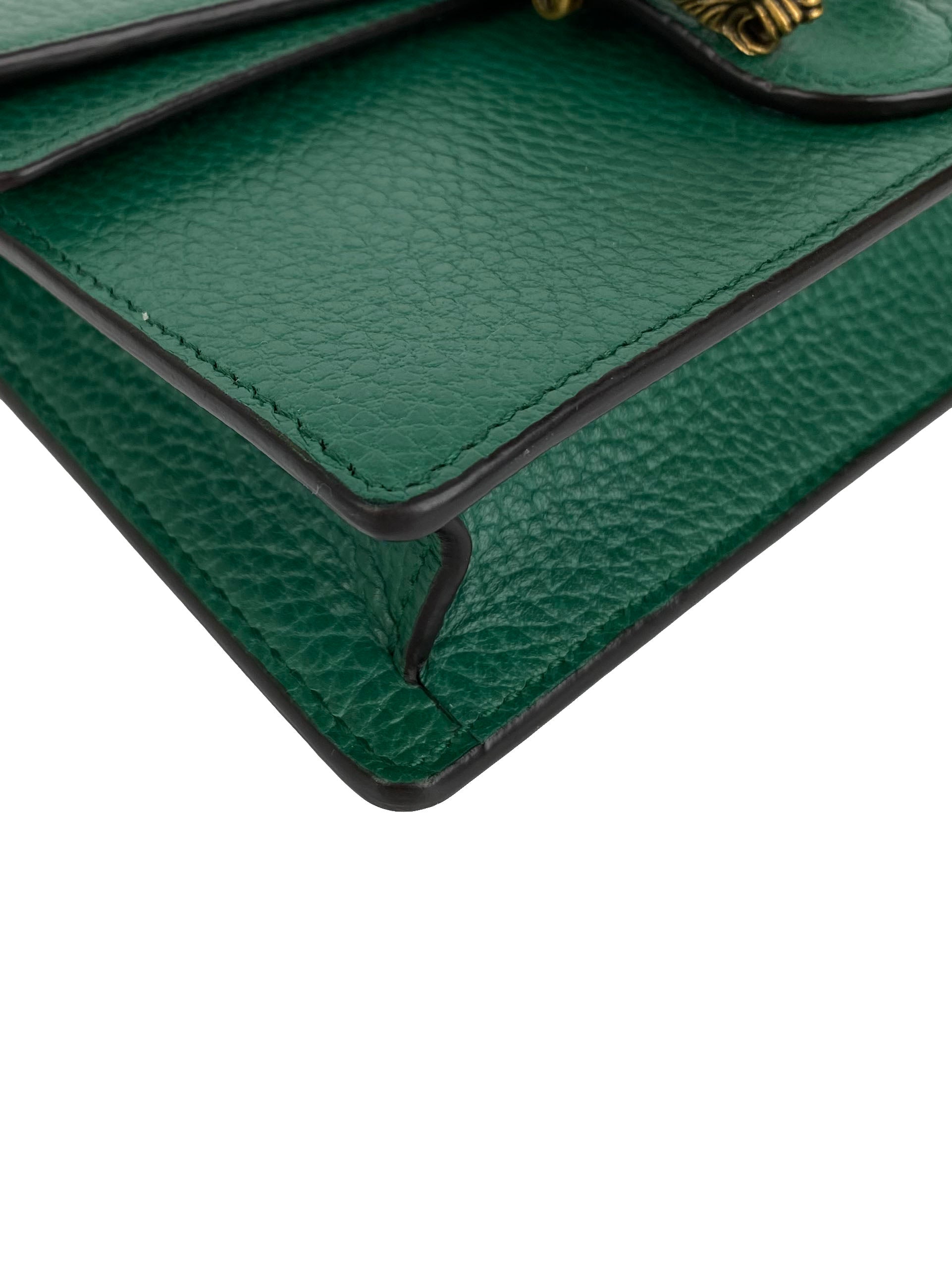 Gucci Green Super Mini Dionysus Bag - Stylish Leather Crossbody Purse for Women | Perfect for Parties, Dates & Everyday Use