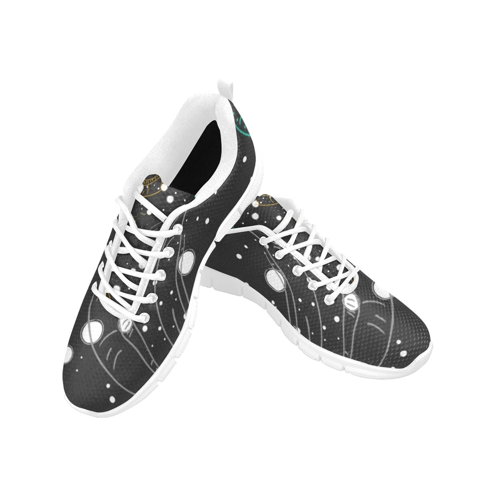 ANANGTEE Women's Rainbow Neon Mermaid Scale Sneakers - Fashion Slip-On Tennis Shoes with Arch Support, Lightweight & Breathable for Walking, Casual Wear | Perfect for Workouts, Gym, Running Errands & Street Style
