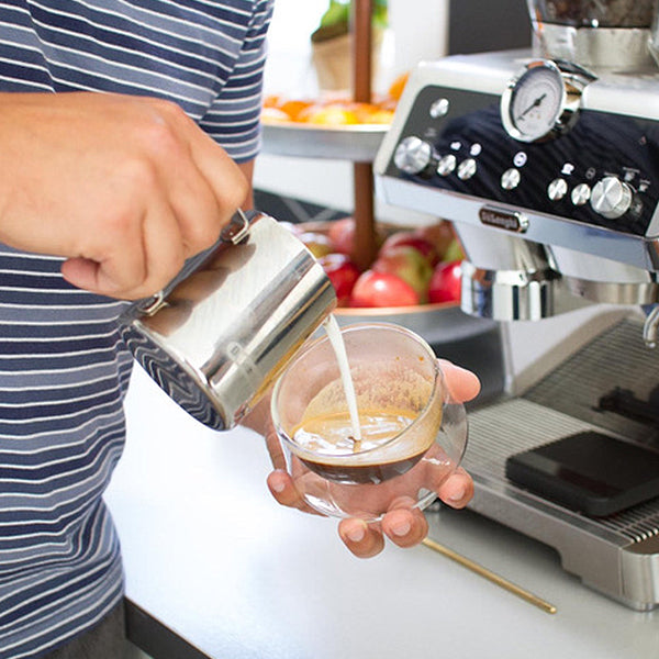 Kruve Imagine Milk Glasses - Premium Glassware for Milk, Coffee & Tea - Perfect for Breakfast, Cafe & Home Dining