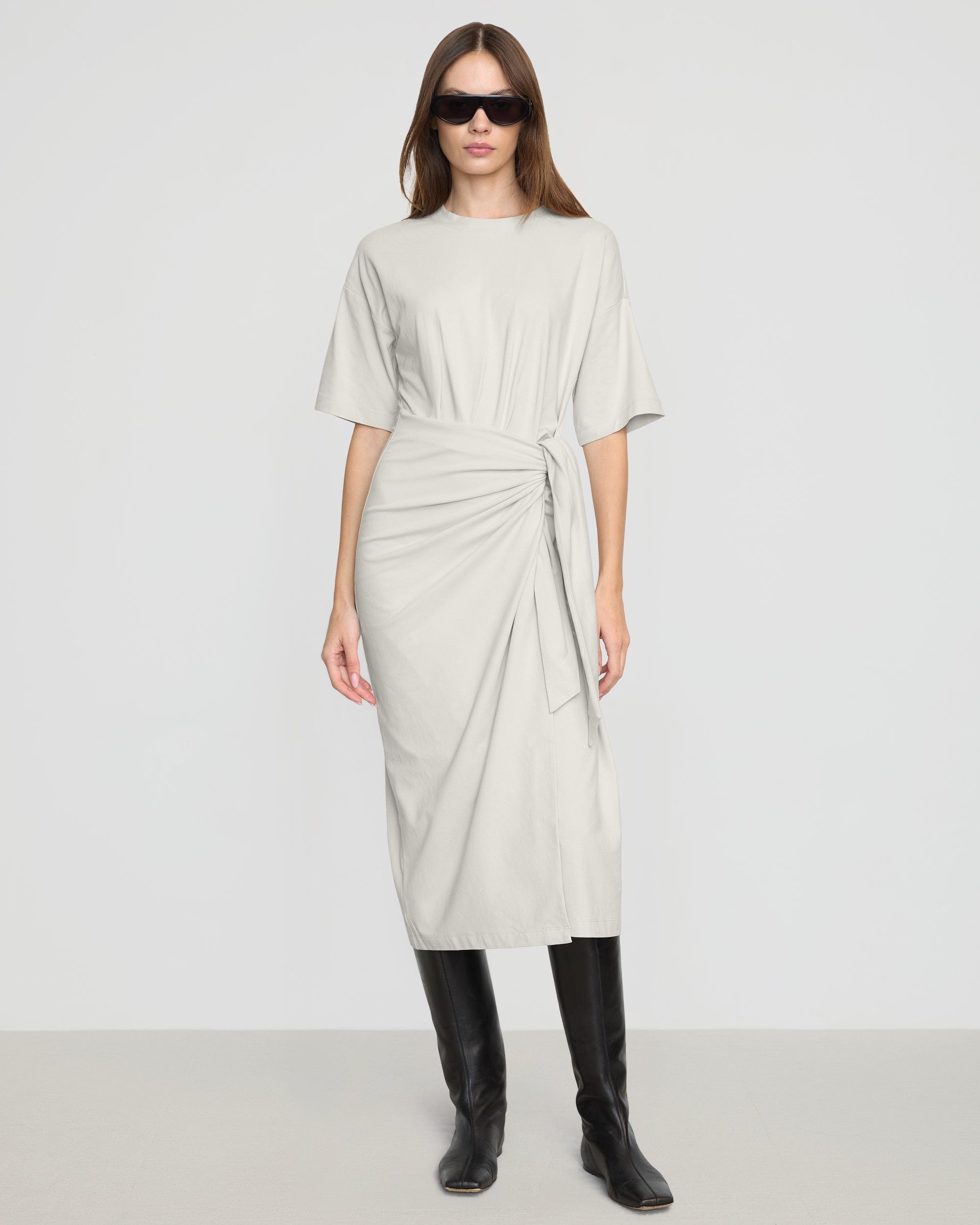 Noa Organic Cotton Wrap Dress for Women - Soft, Comfortable & Stylish T-Shirt Dress for Casual Wear, Office & Summer Outfits