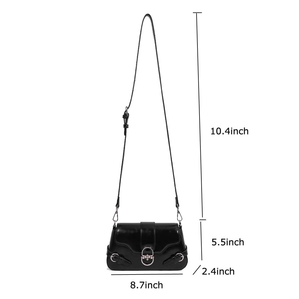 Trendy Y2K Patent Leather Shoulder Bag for Women - Gothic Small Crossbody Purse - Perfect for Night Out, Party & Daily Use