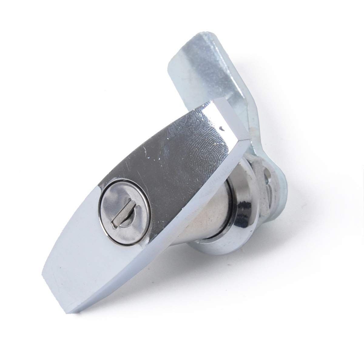 1Pcs Zinc Alloy Cabinet Cam Lock with T-Handle - 64x75mm RV Trailer Toolbox Lock, T-Shaped Cam Knob with Bright Grid - Perfect for Storage Cabinets, Toolboxes, RV Trailers & Campers