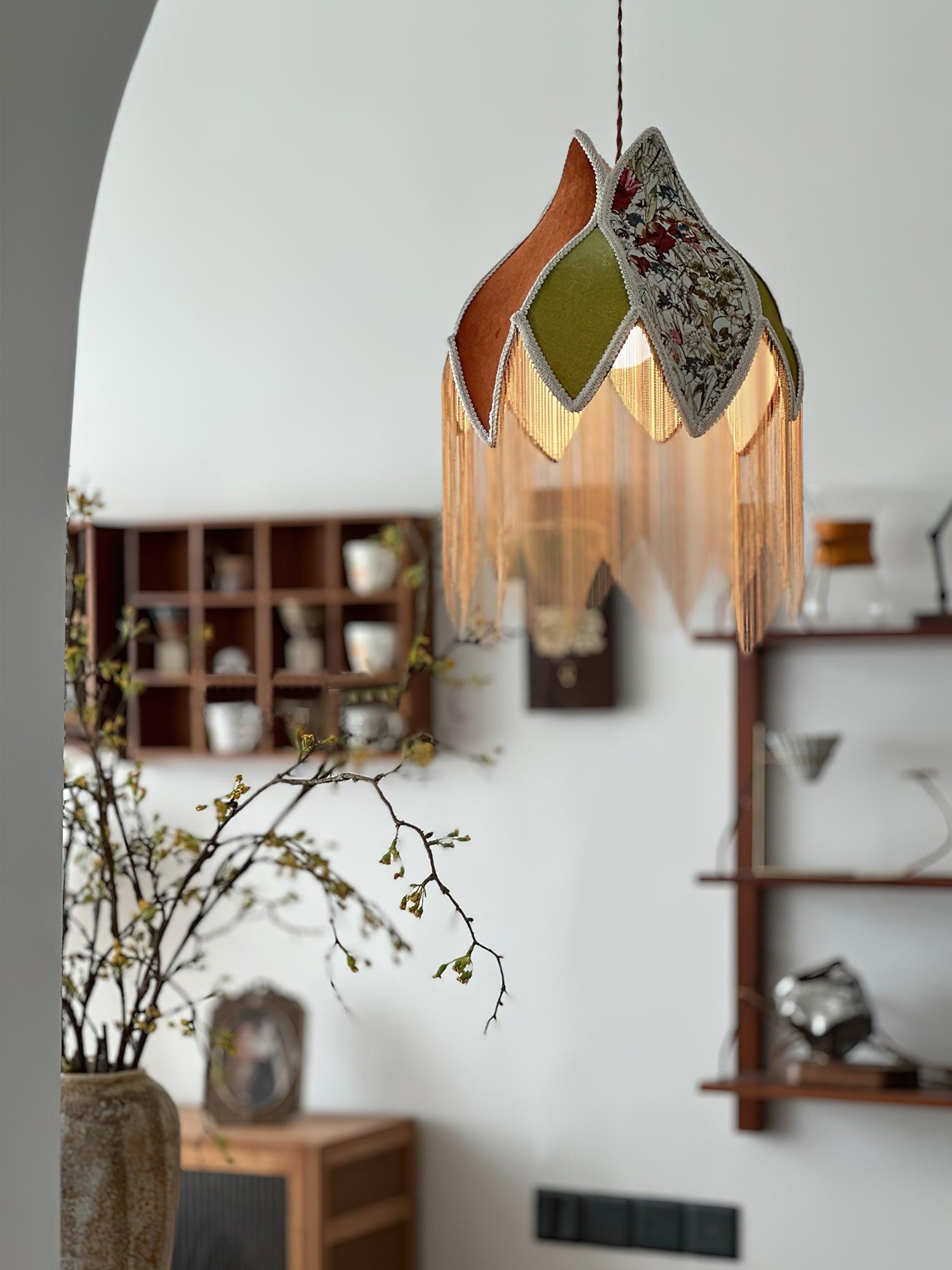 Bette Fringed Pendant Lamp - Modern Boho Ceiling Light Fixture for Dining Room, Bedroom & Living Room Decor