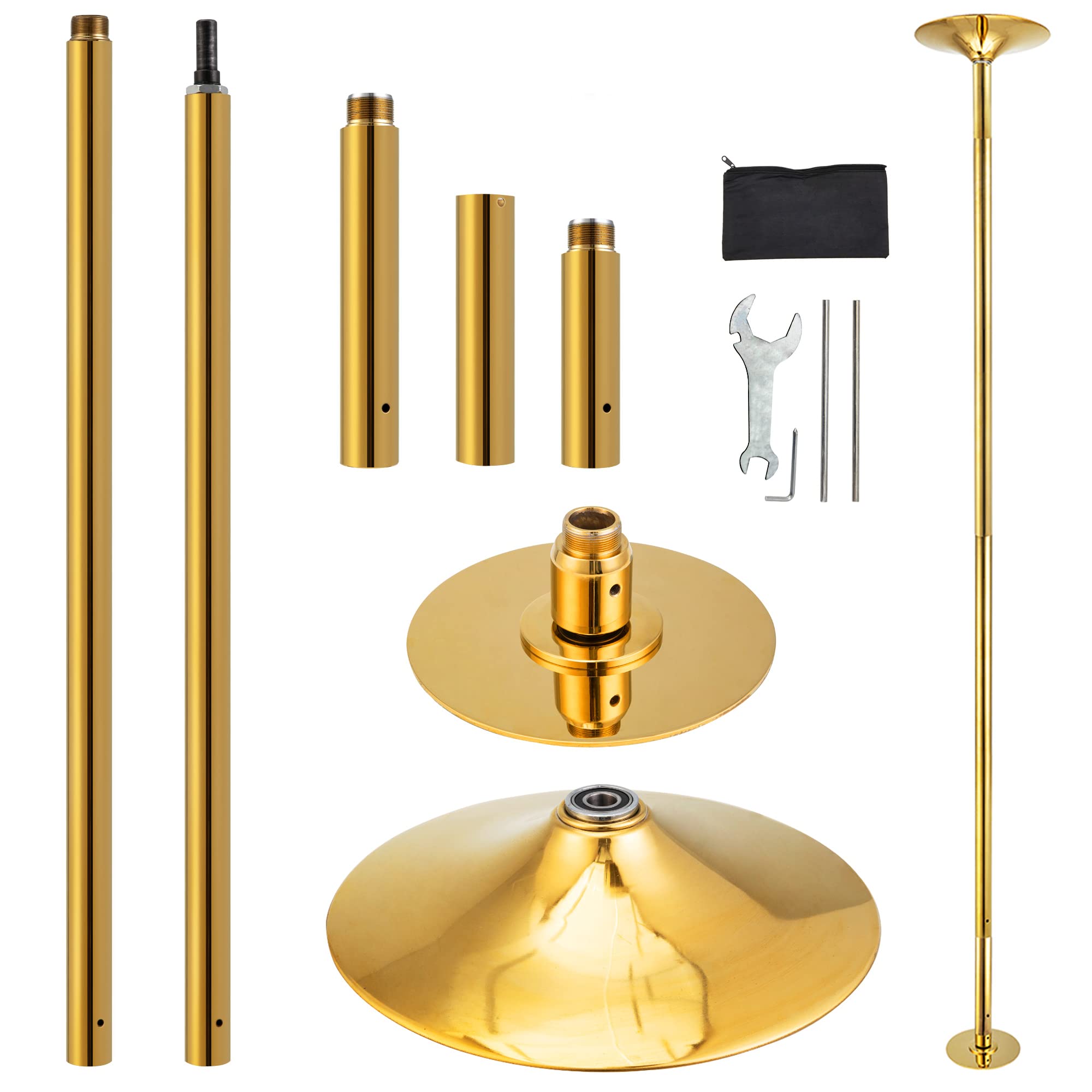 45mm Spinning Portable Pole Dancing Pole for Home - Extendable Dance Pole for Bedroom, Studio & Fitness, Perfect for Beginners & Professionals