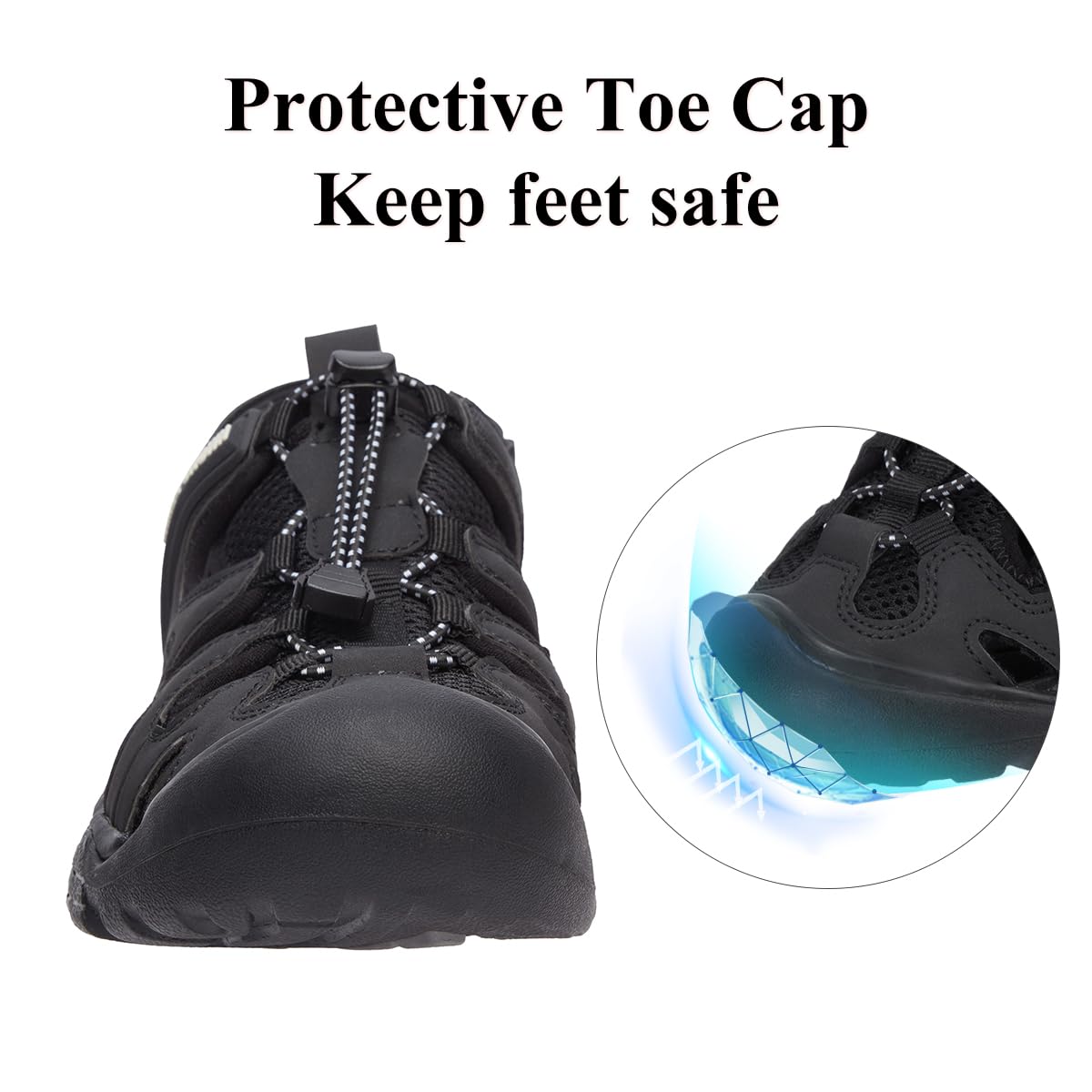 CAMEL CROWN Women's Hiking Sandals - Waterproof Closed Toe for Beach & Outdoor