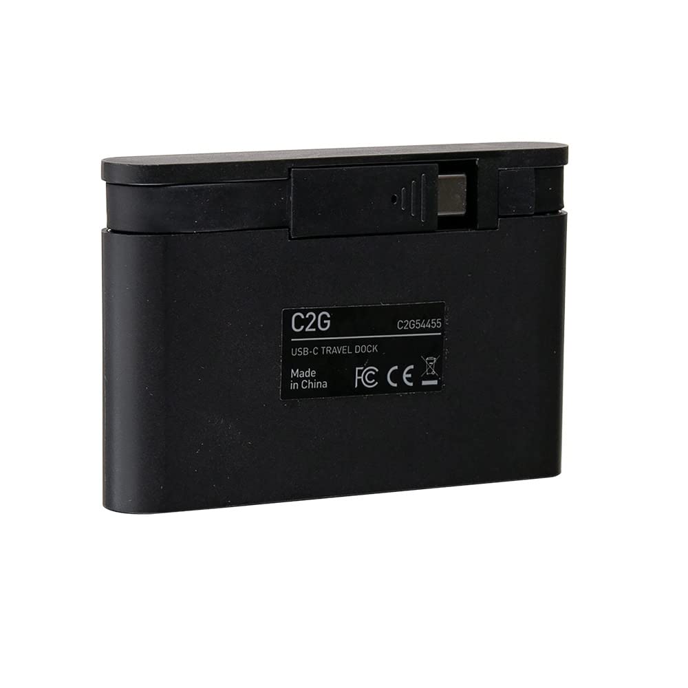 C2G 4-in-1 USB-C Hub with HDMI 4K 30Hz, USB 3.0 Port, Gigabit Ethernet & 100W PD Charging - Portable Laptop Docking Station for MacBook Pro/Air, iPad Pro, Chromebook & Windows Laptops - Perfect for Home Office, Remote Work & Travel