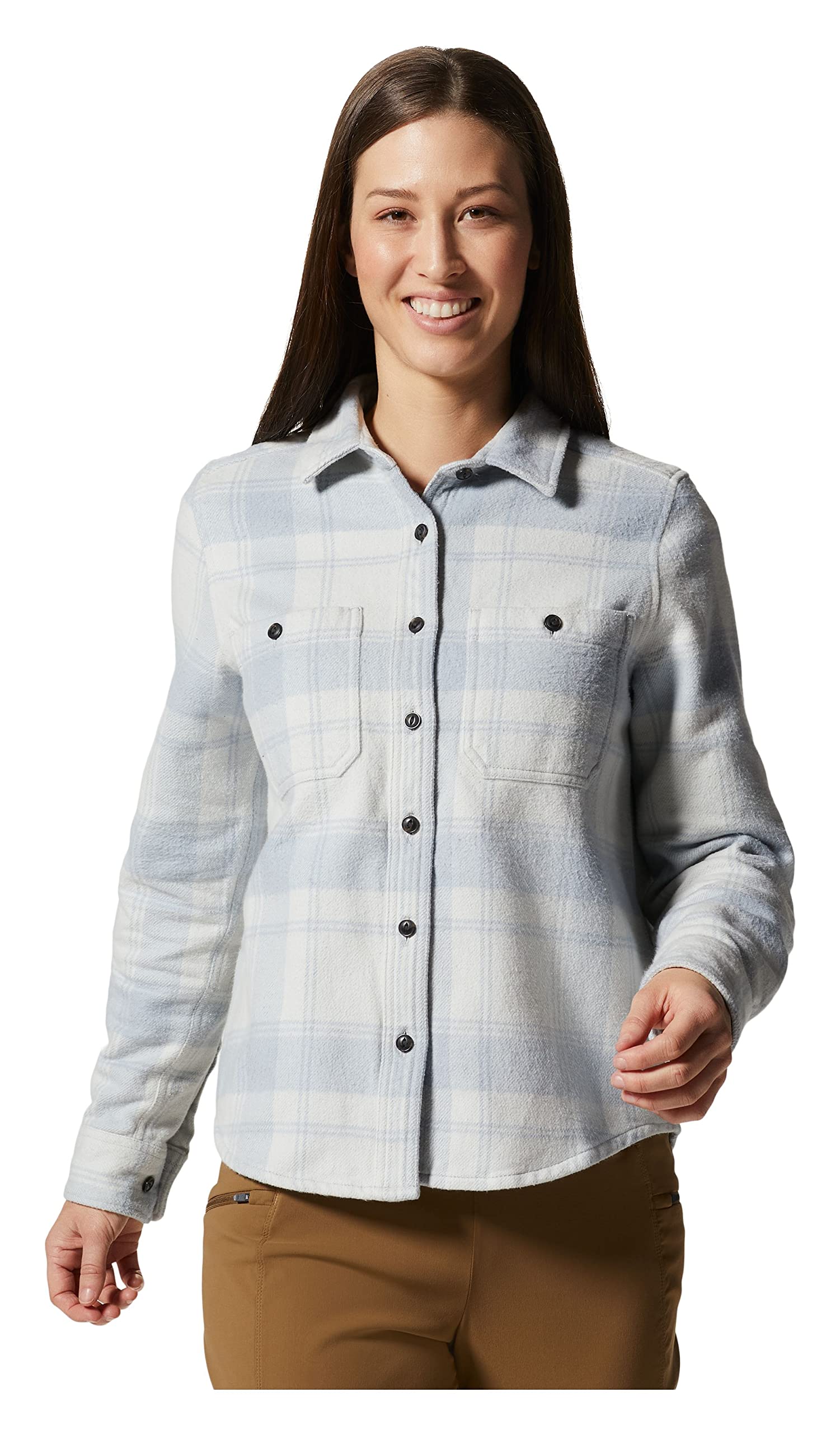 Mountain Hardwear Women's Plusher Long Sleeve Shirt - Soft & Comfortable Hiking & Outdoor Travel Top for Women | Perfect for Camping, Backpacking & Adventure Activities