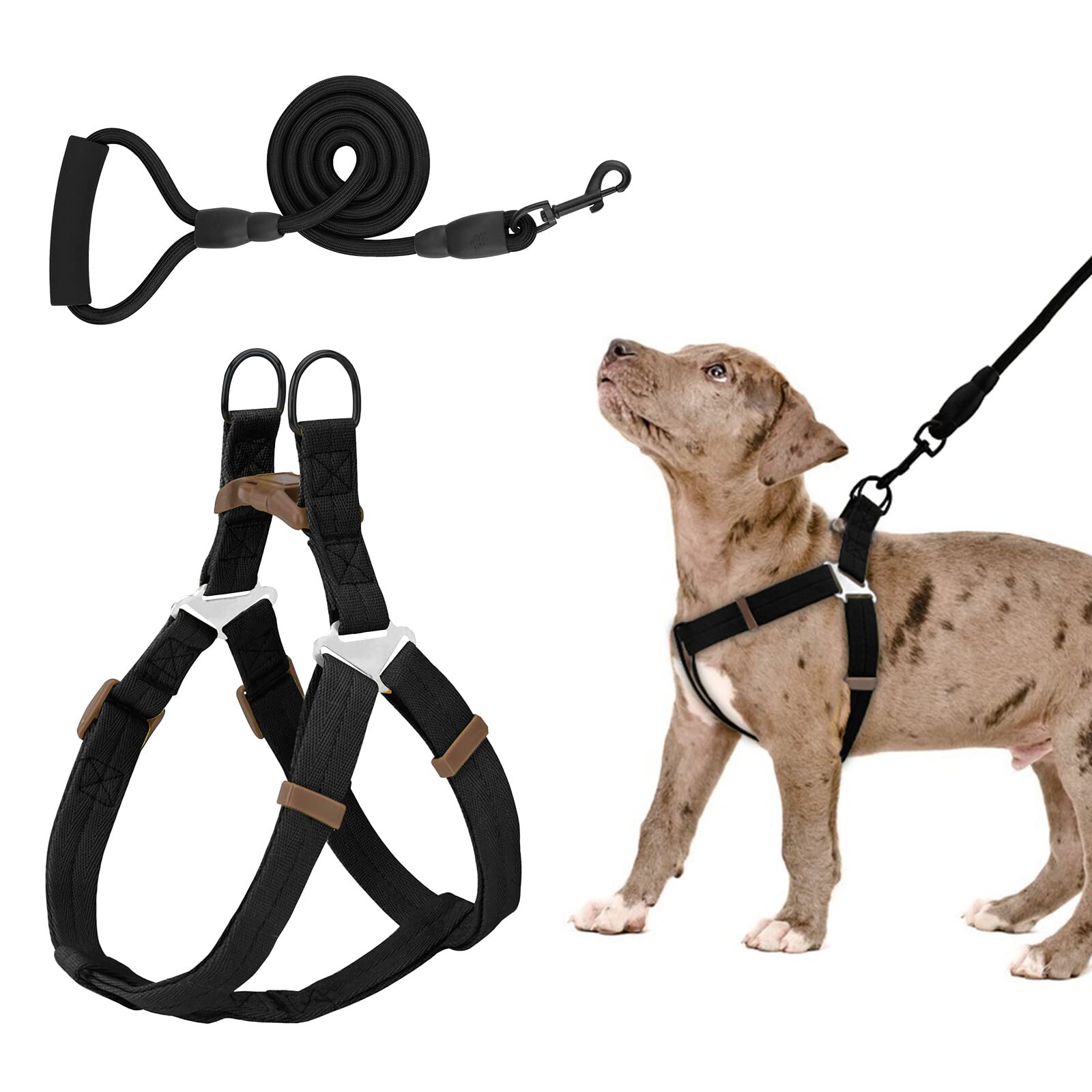 **Piang Gouer No Pull Dog Harness and Leash Set - Adjustable Comfortable Pet Vest for Small, Medium & Large Dogs - Easy Walk Training Harness for Daily Walks, Hiking & Outdoor Adventures**