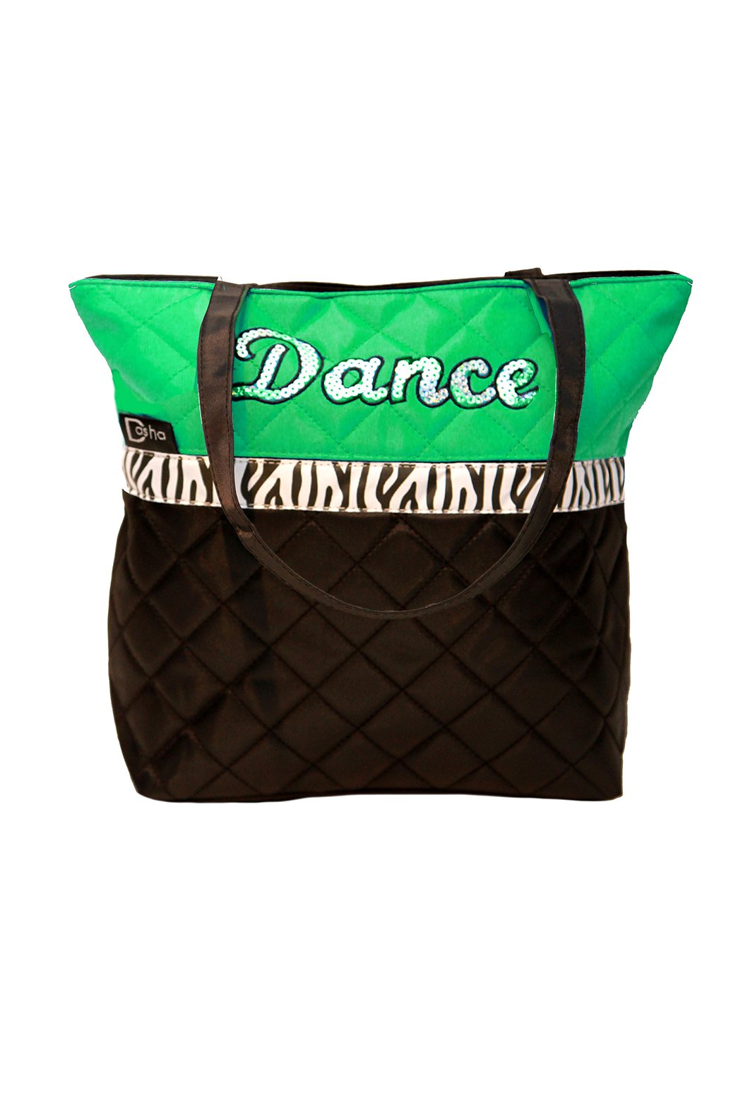 Dasha Dance Zebra Stripe Tote Bag - Stylish Pink, Turquoise, Purple, Fuchsia & Lime Green Handbag for Women | Perfect for Beach, Shopping & Everyday Use