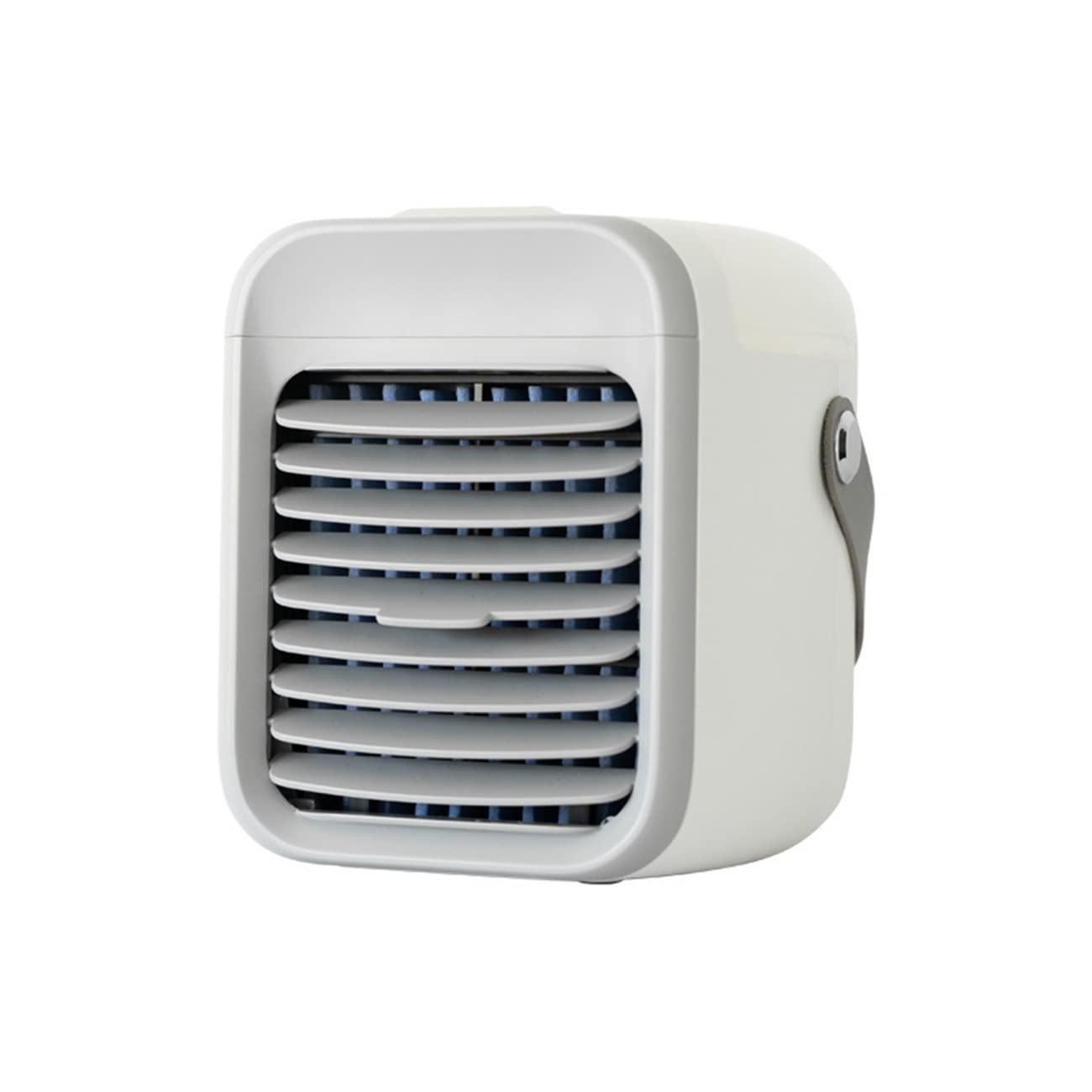 Portable Rechargeable Evaporative Air Cooler Fan - 3 Speed Settings with Night Light, Cordless Personal Air Conditioner with Handle for Home, Office, Bedroom, Outdoor Use (White) - Perfect for Summer Cooling, Camping & Small Spaces