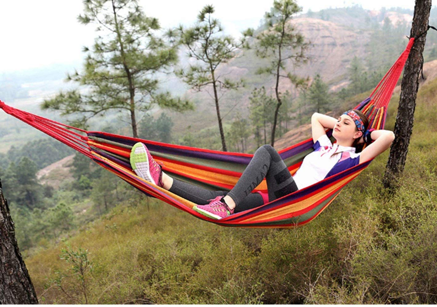 Best Portable Outdoor Hammock for Camping, Garden, Patio & Backyard - Lightweight & Durable Travel Hammock for Relaxing in Nature (Perfect for Beach, Park, Picnic & Backyard Lounging)