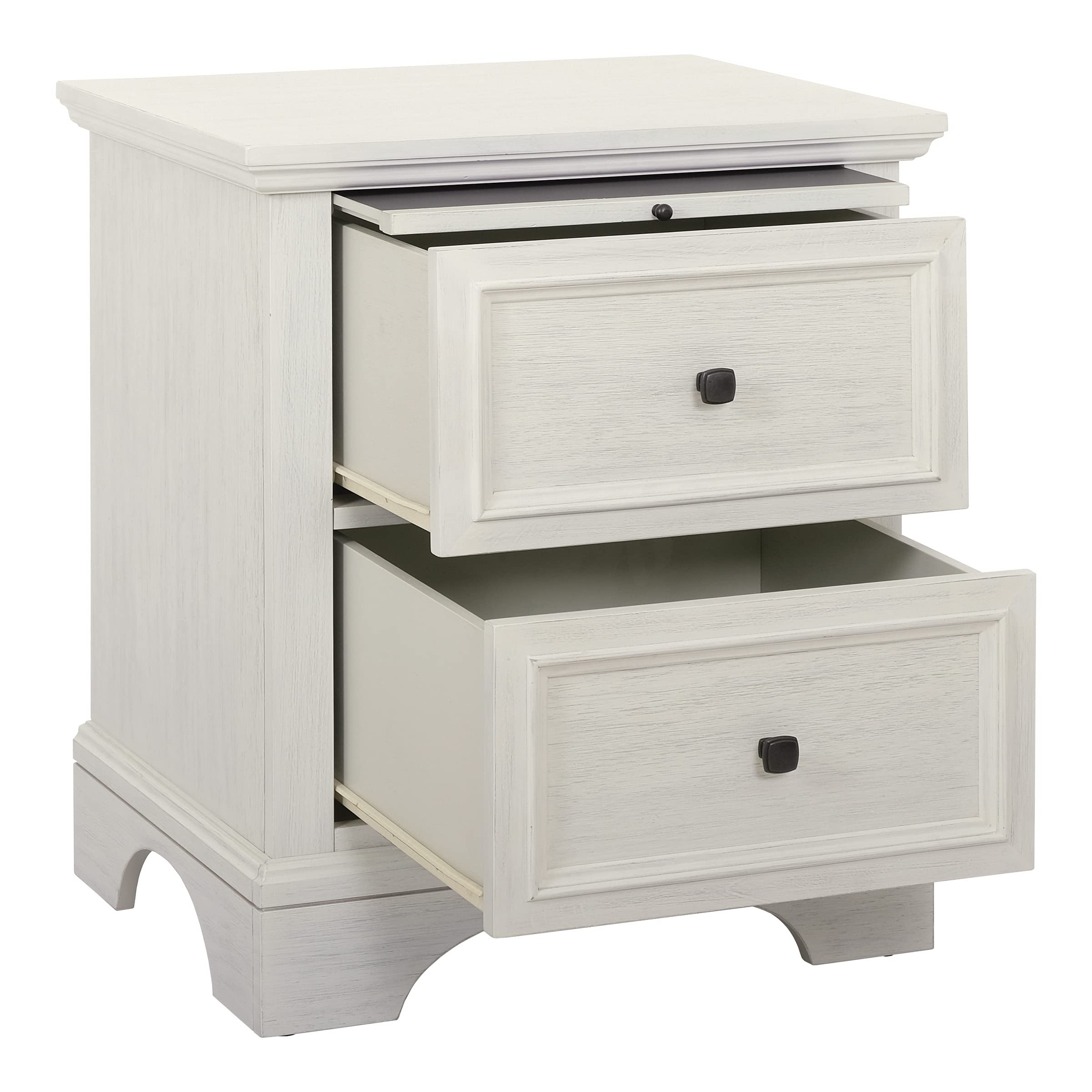 Farmhouse Queen Bedroom Set with Headboard & Nightstands - Rustic White for Cozy Home Decor