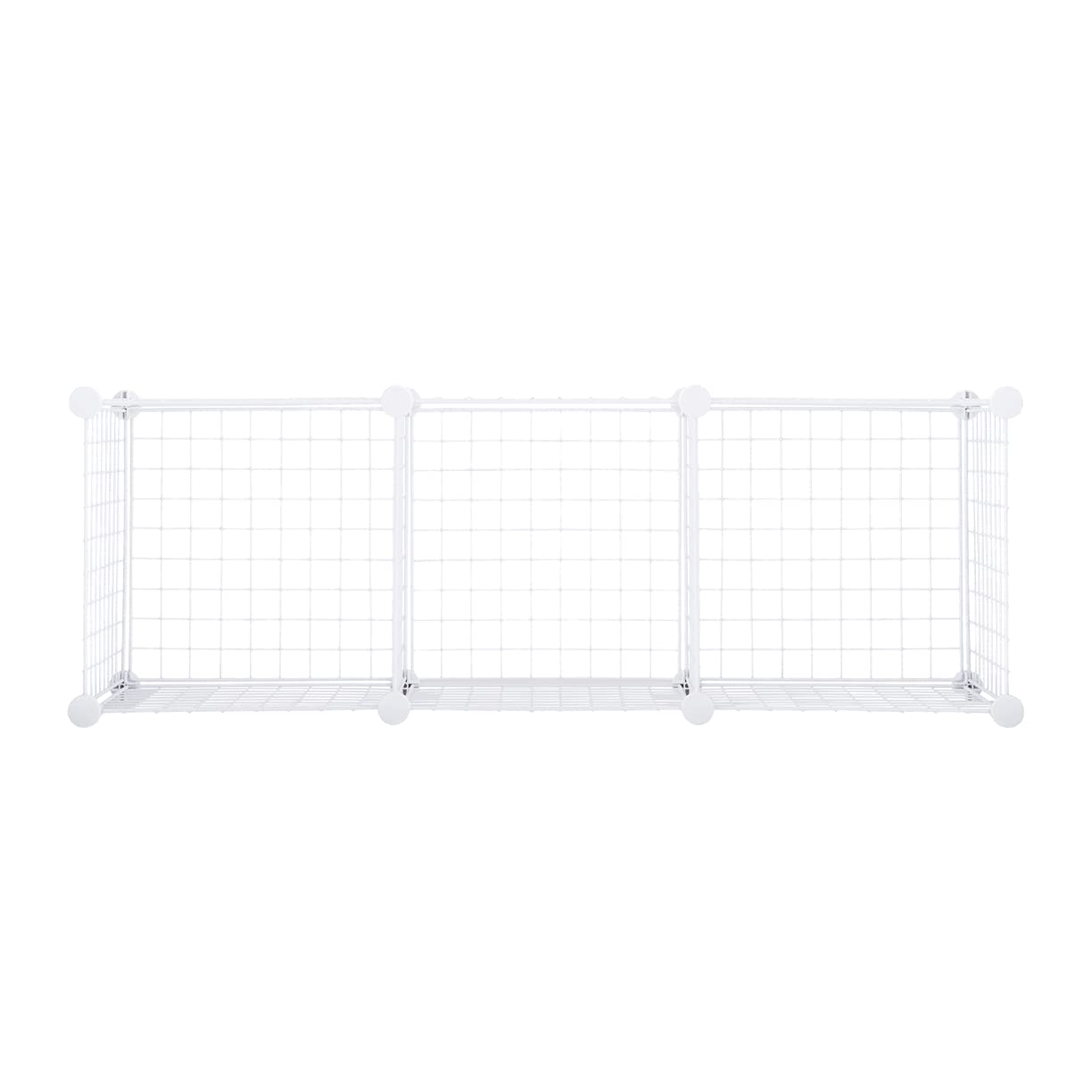 Rubbermaid 3-Piece Stackable Wire Storage Cube Set - Easy Assembly, White - Multi-Purpose Home Organizer for Closet, Bookshelf, Toy Storage & Room Organization - Perfect for Bedroom, Office & Kids' Playroom