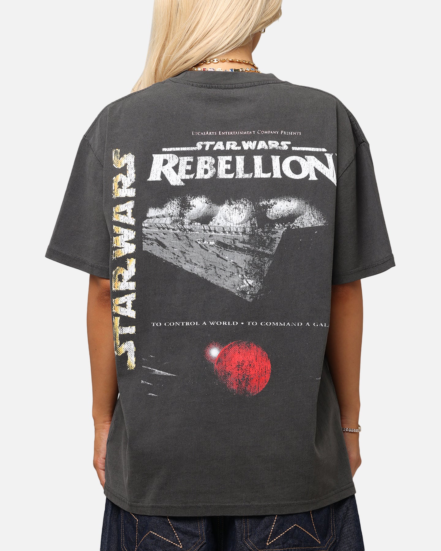 Star Wars Battlefront Rebellion Heavy T-Shirt for Men - Black Cotton Vintage Graphic Tee - Perfect for Cosplay, Gaming & Casual Wear