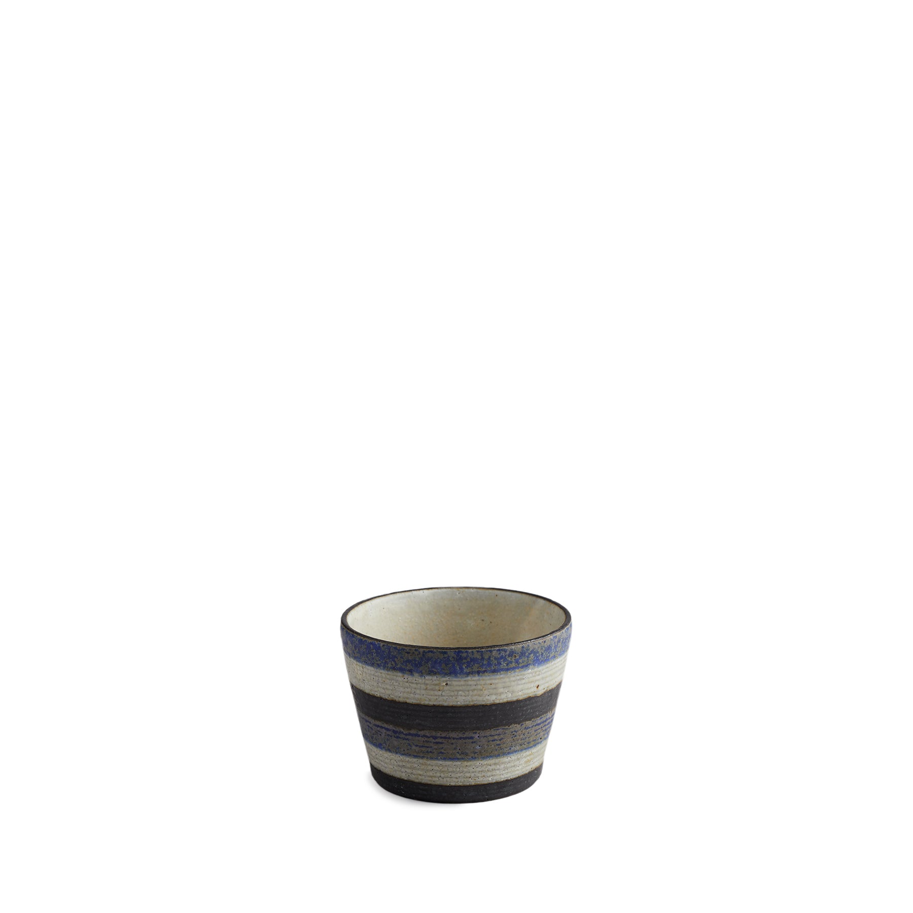 Premium #51 Soba Noodle Bowl - Handcrafted Indigo Striped Ceramic Soup Cup - Perfect for Japanese Ramen, Udon & Asian Noodle Dishes - Microwave & Dishwasher Safe