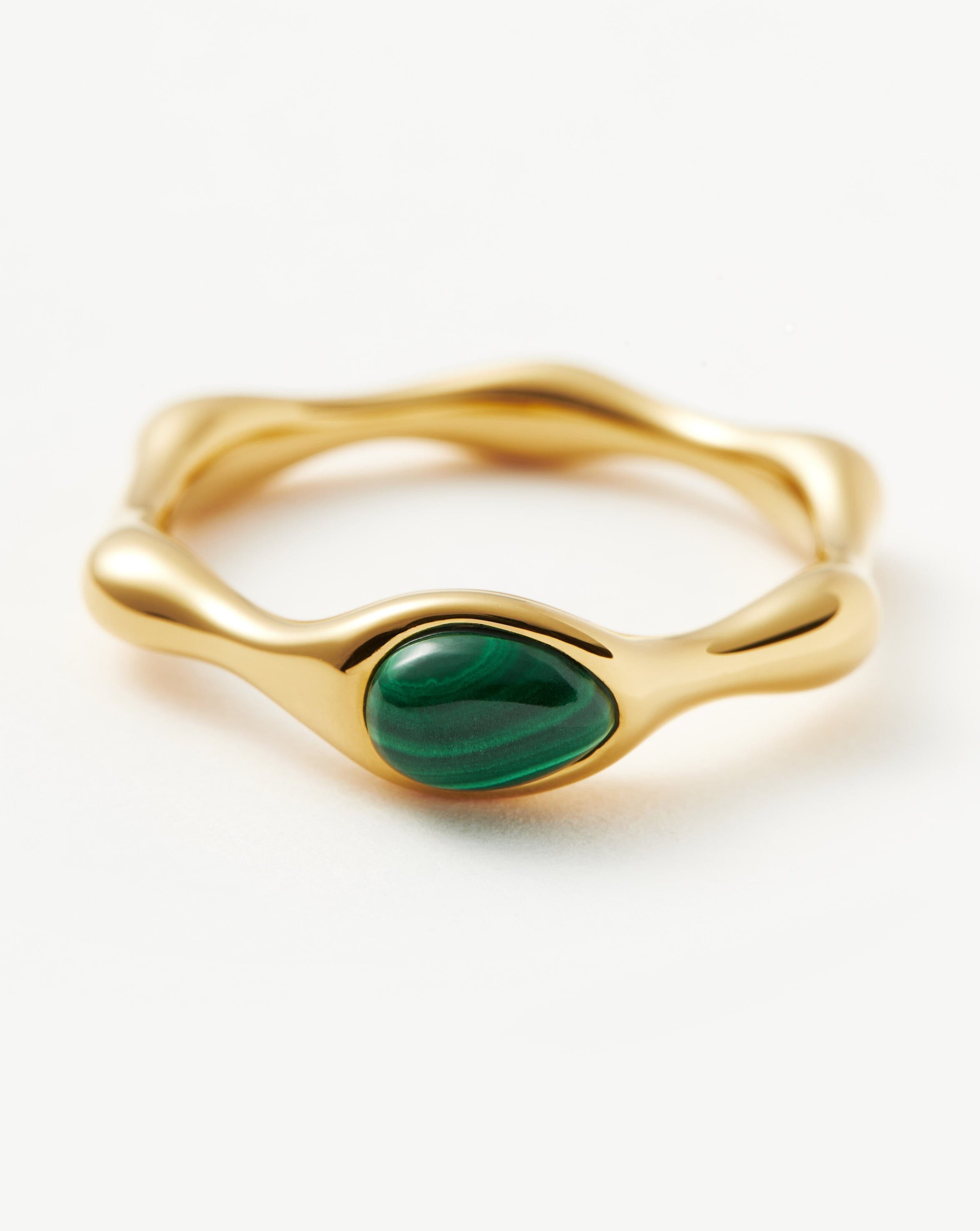 Magma Gemstone Stacking Ring - 18k Recycled Gold Vermeil on Sterling Silver | Dainty Layered Ring for Women | Perfect for Everyday Wear, Stacking & Gift Giving