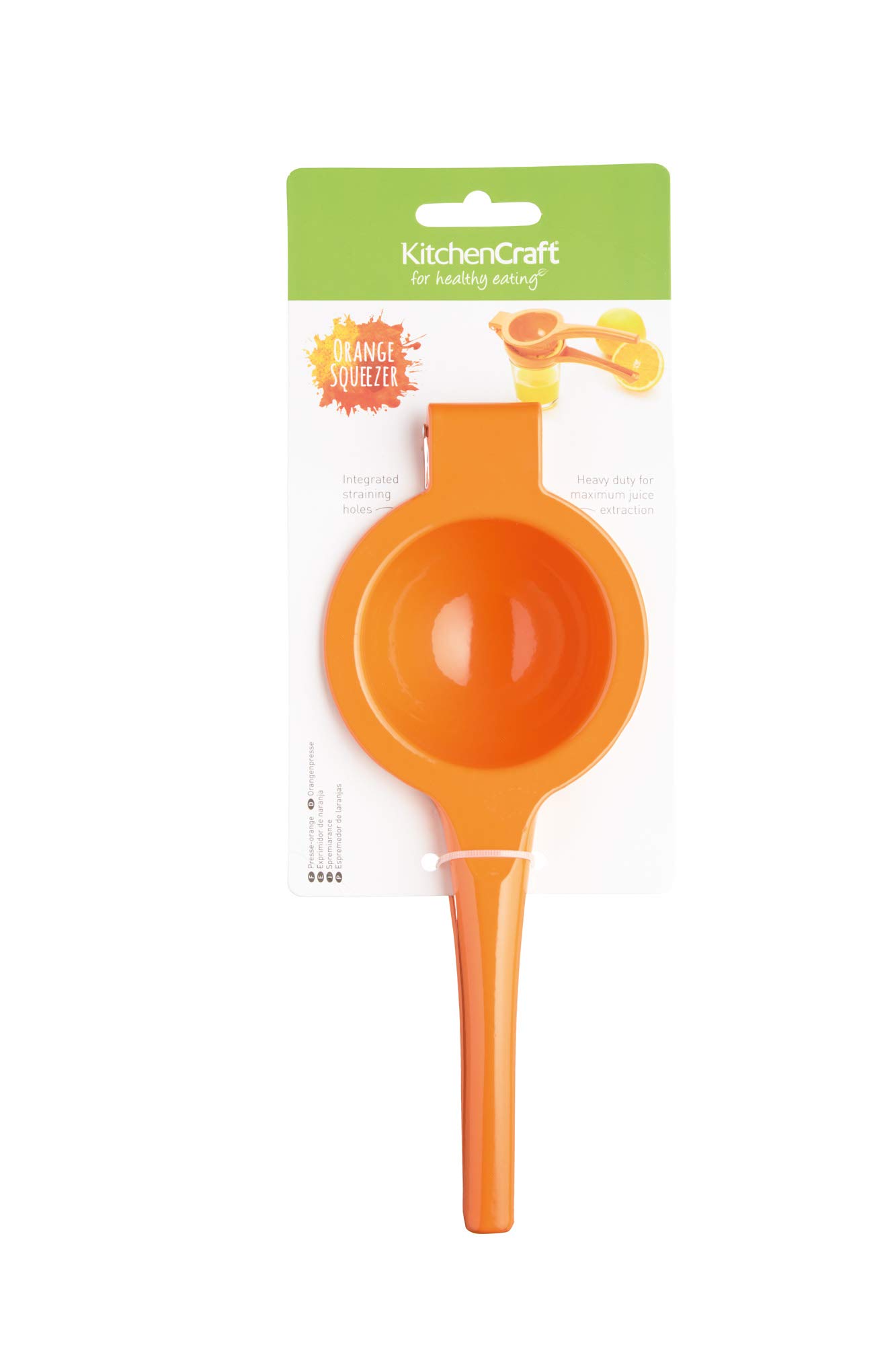 KitchenCraft Premium Manual Citrus Juicer - Handheld Orange Squeezer for Fresh Juice, Heavy Duty Dishwasher Safe Lemon Lime Press - Perfect for Healthy Breakfast, Cocktail Mixing & Baking Accessories