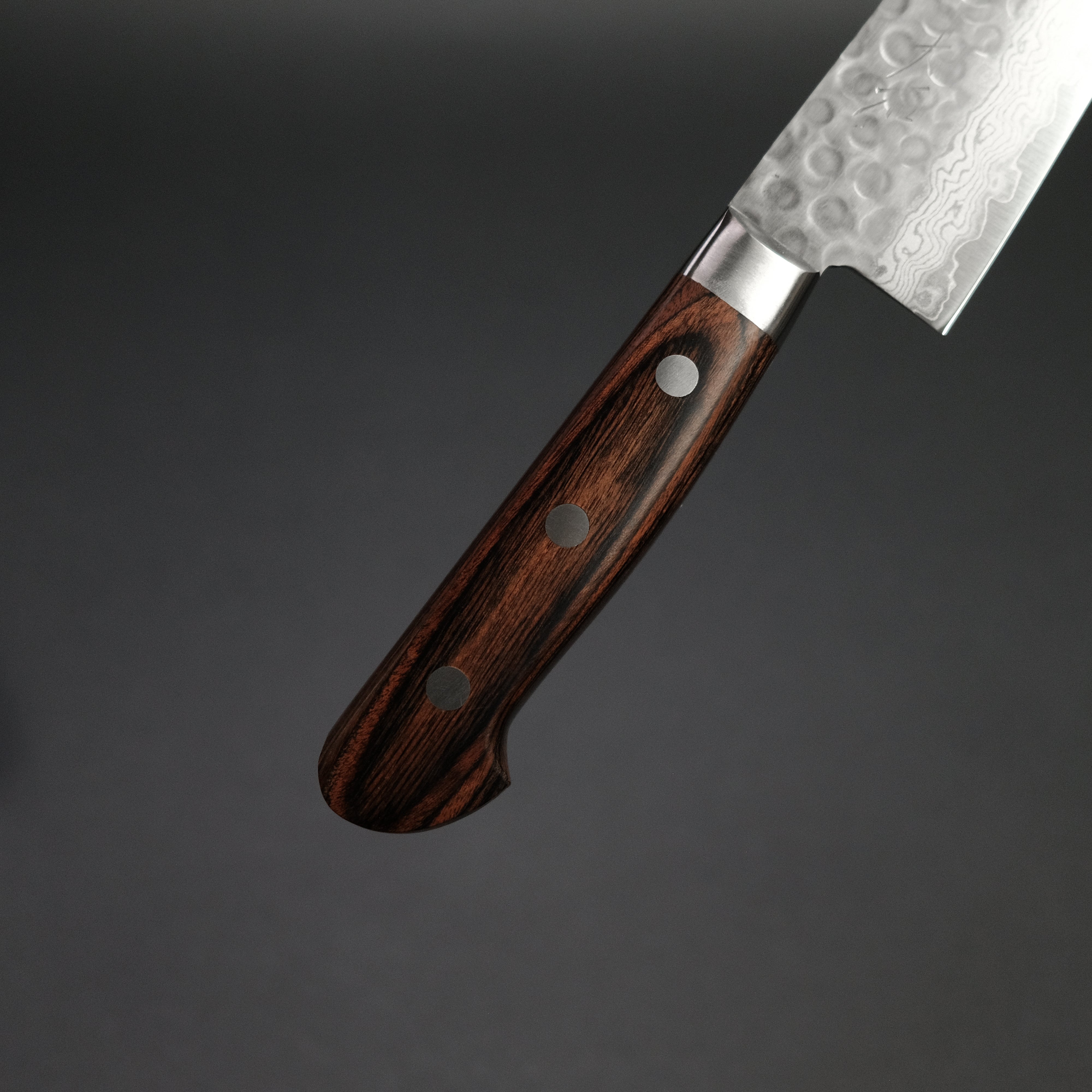 Ohishi VG10 Damascus Gyuto Japanese Chef Knife 180mm with Mahogany Handle - Perfect for Sushi, Meat Cutting & Professional Kitchen Use