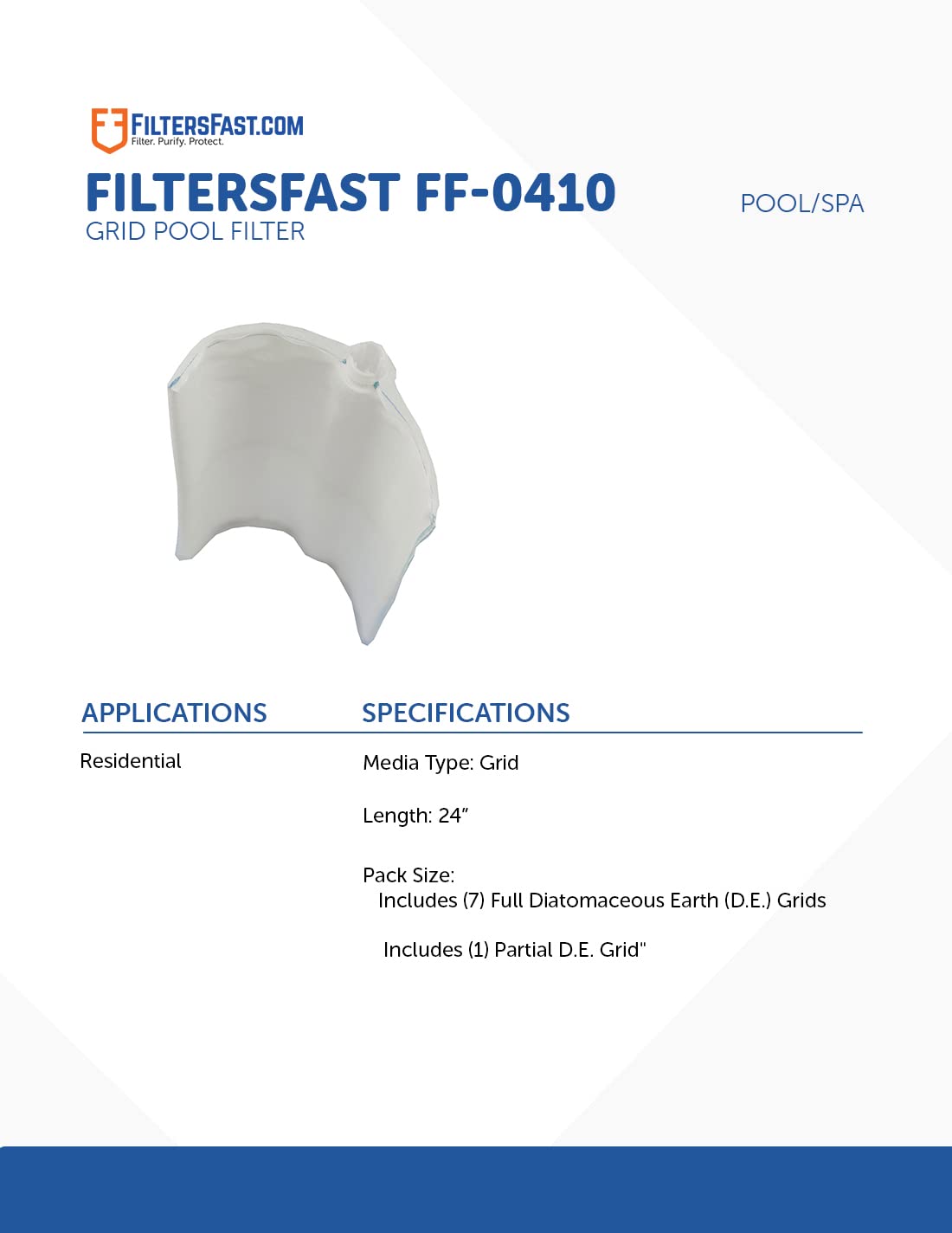 FF-0410 Universal Pro Kit 48 Spa & Swimming Pool Filter Cleaner Replacement Kit | Compatible with Most Pool Filters | Perfect for Pool Maintenance & Water Clarity