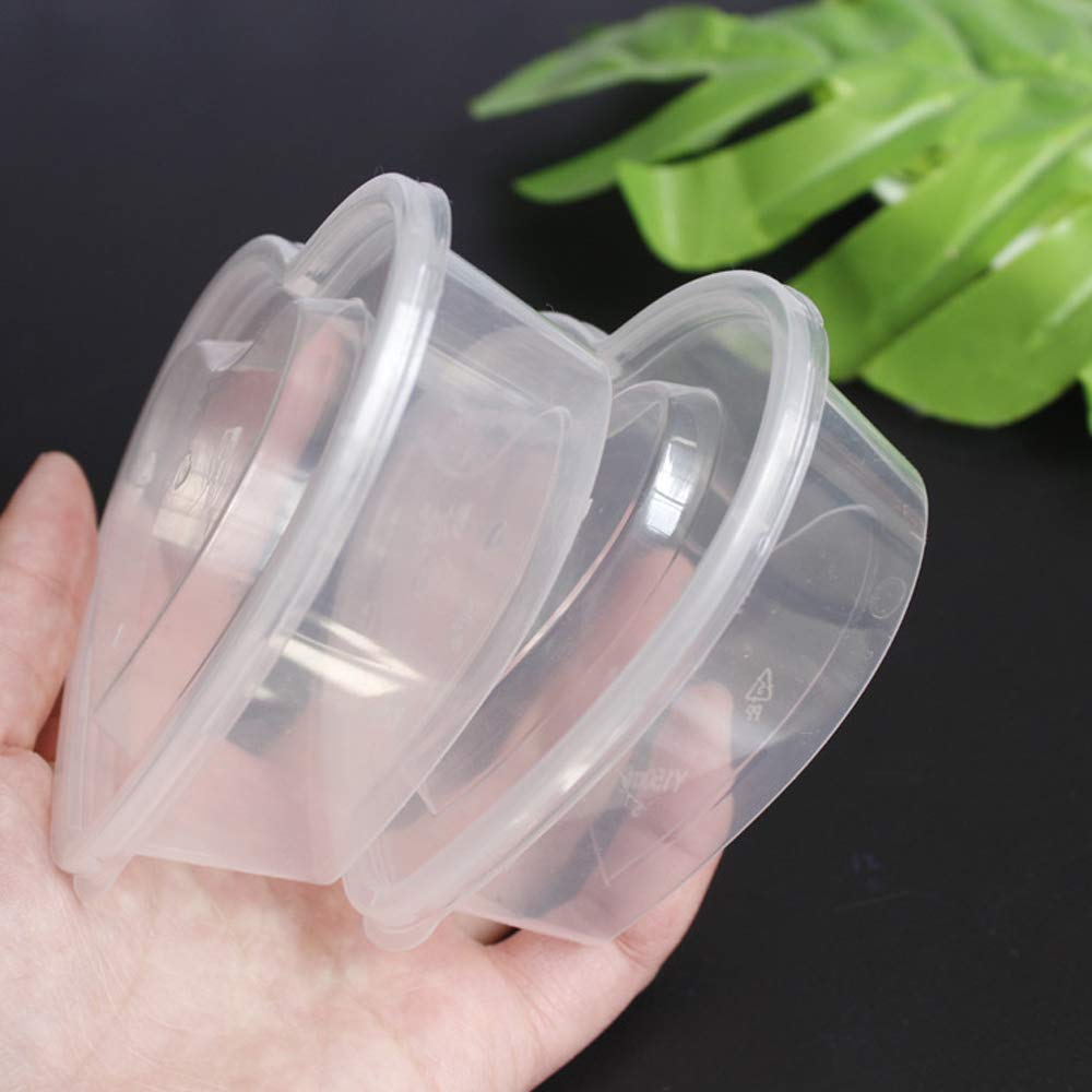 36-Piece 5 oz Heart-Shaped Slime Storage Containers - Clear Plastic Box with Lids for DIY Crafts, Kids' Sensory Play & Party Favors