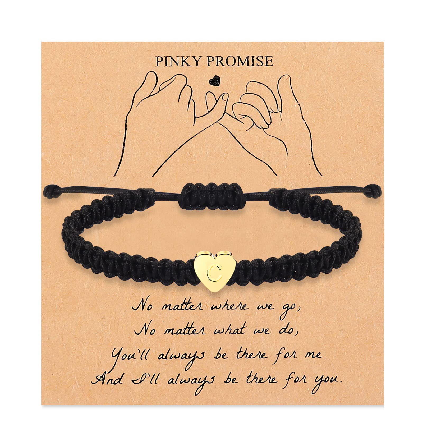 Handmade Braided Initial Bracelet for Men & Women - Personalized Heart Letter Charm Bracelet - Romantic Birthday & Anniversary Gift for Couples - Perfect for Valentine's Day, Weddings & Special Occasions