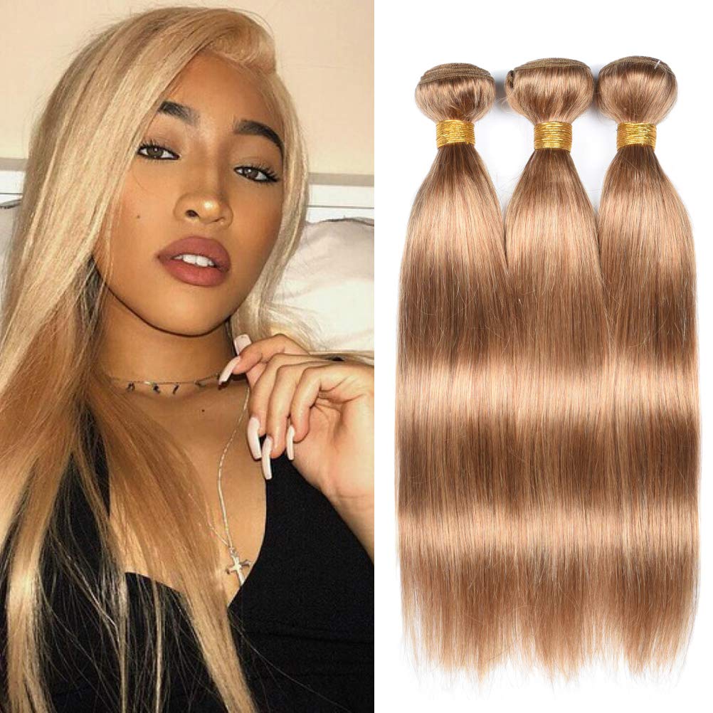 100% Unprocessed Virgin Human Hair Extensions - WOME Peruvian Straight Hair 3 Bundles (16