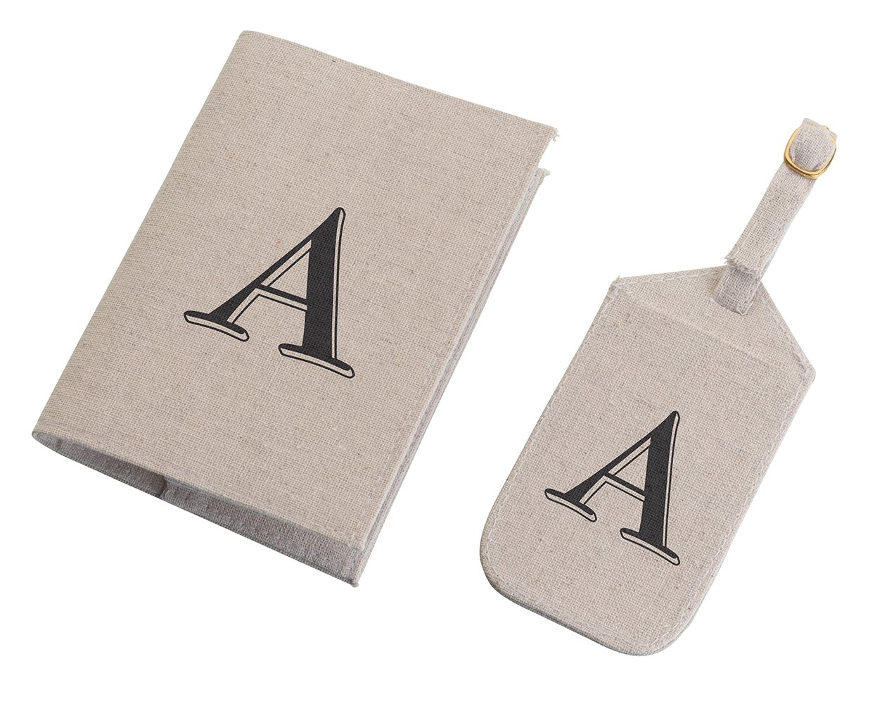 Personalized Lillian Rose Monogram Luggage Tag & Matching Passport Cover Set - 6.75 x 5.75 Inches - Perfect for Travel Accessories, Airplane Essentials & Gift Ideas