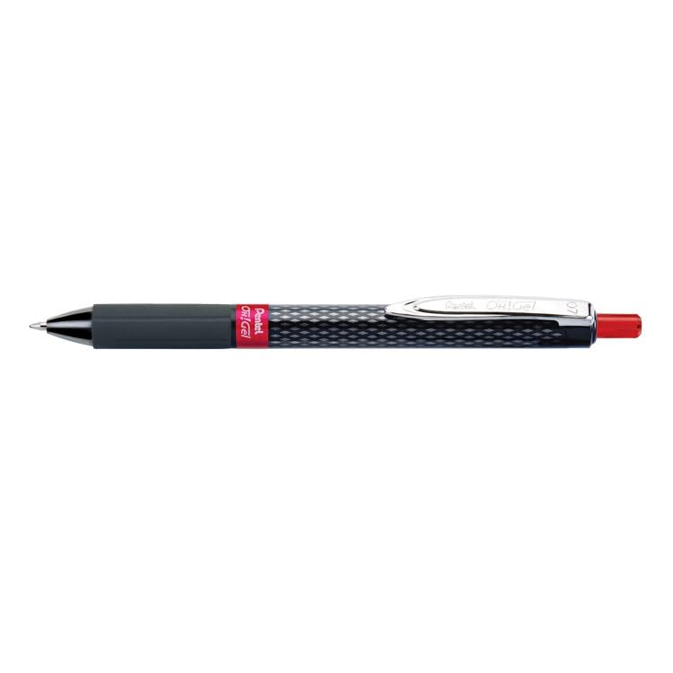 Pentel Oh! Gel Retractable Gel Pen - Medium Point 0.7mm, Smooth Red Ink, Pack of 12 (K497-B) - Perfect for Office, School, Note Taking & Gift Giving