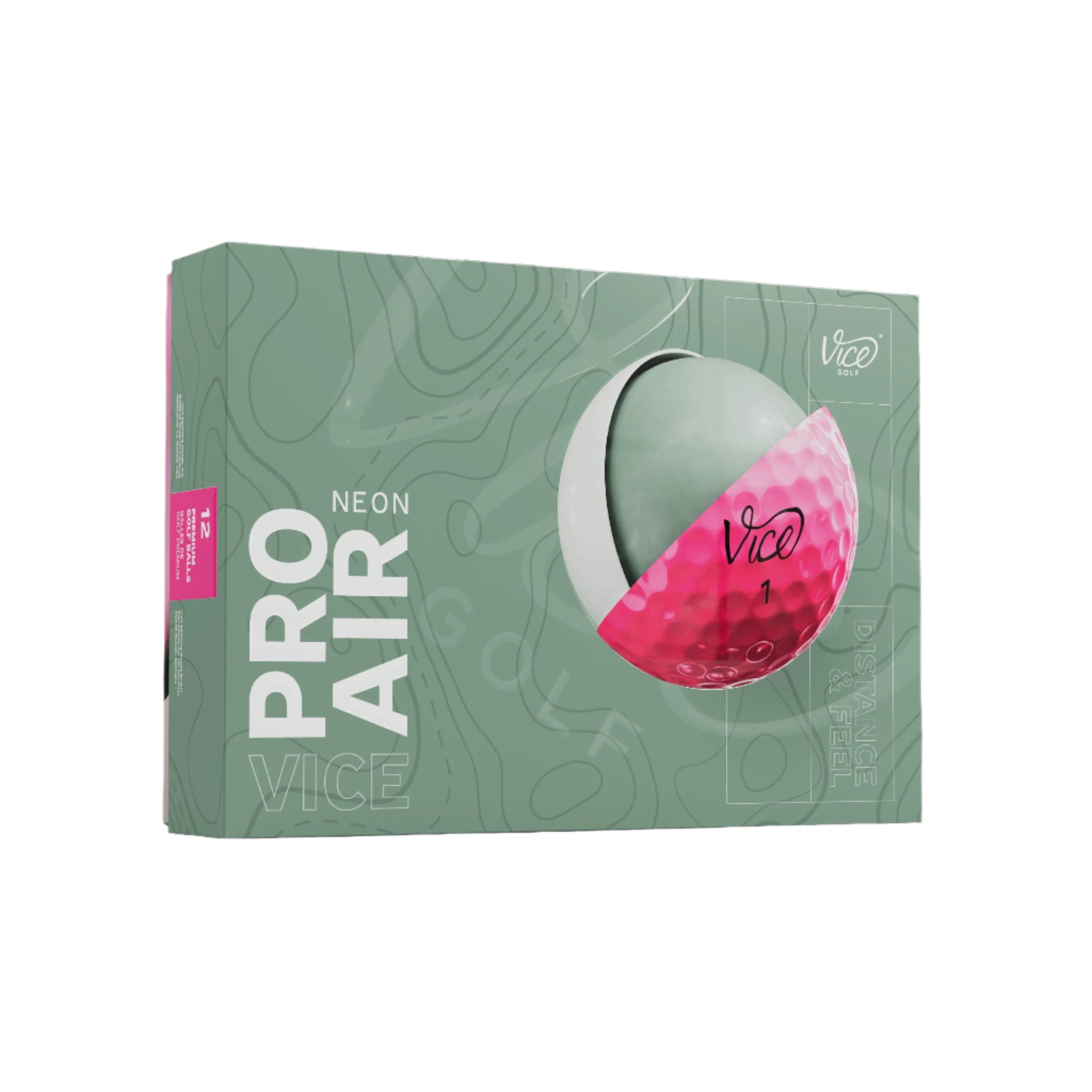 Vice Pro Air Golf Balls - Premium Soft Feel Low Compression Golf Balls for Distance & Control - Perfect for Recreational & Competitive Golfers on the Course