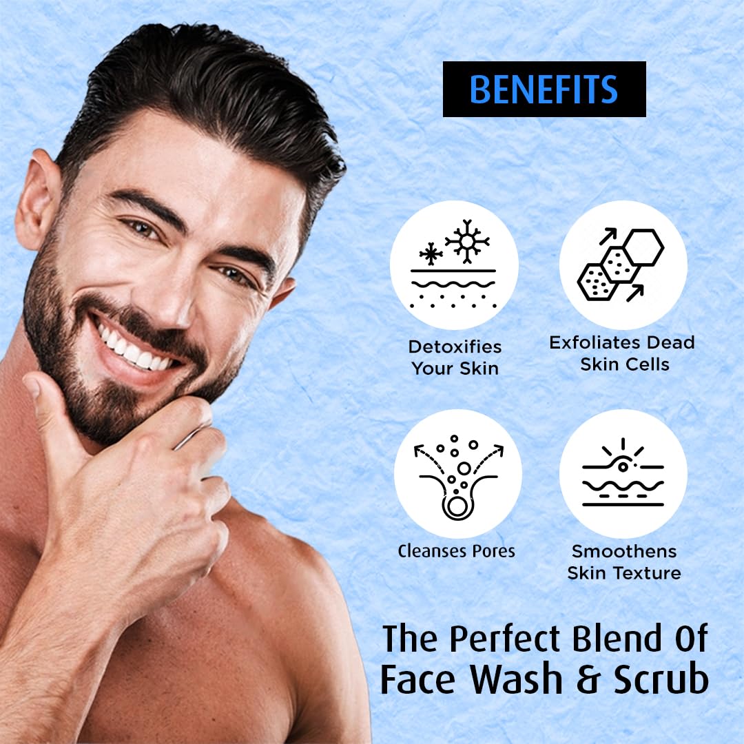 Mancode Detoxifying Face Wash for Men - Oil Control & Acne Treatment, Dark Spot Corrector, Pollution Defense - 100ml Cleanser for Clear Skin | Daily Skincare Routine for Men, Gym & Travel Friendly