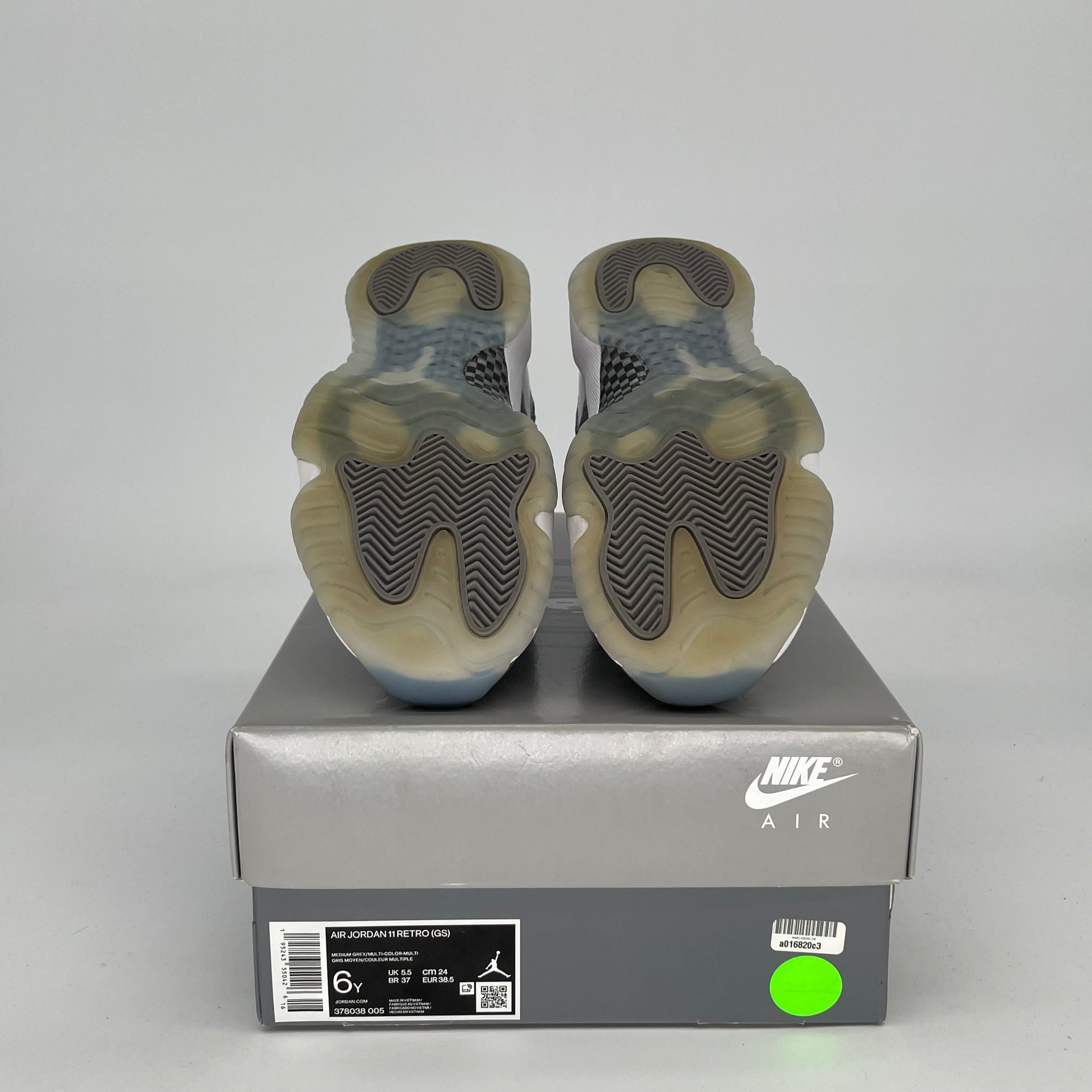 AIR JORDAN 11 COOL GREY Retro Basketball Shoes - Women's Size 6/7.5W (378038-005) - Perfect for Sneaker Collectors & Casual Wear